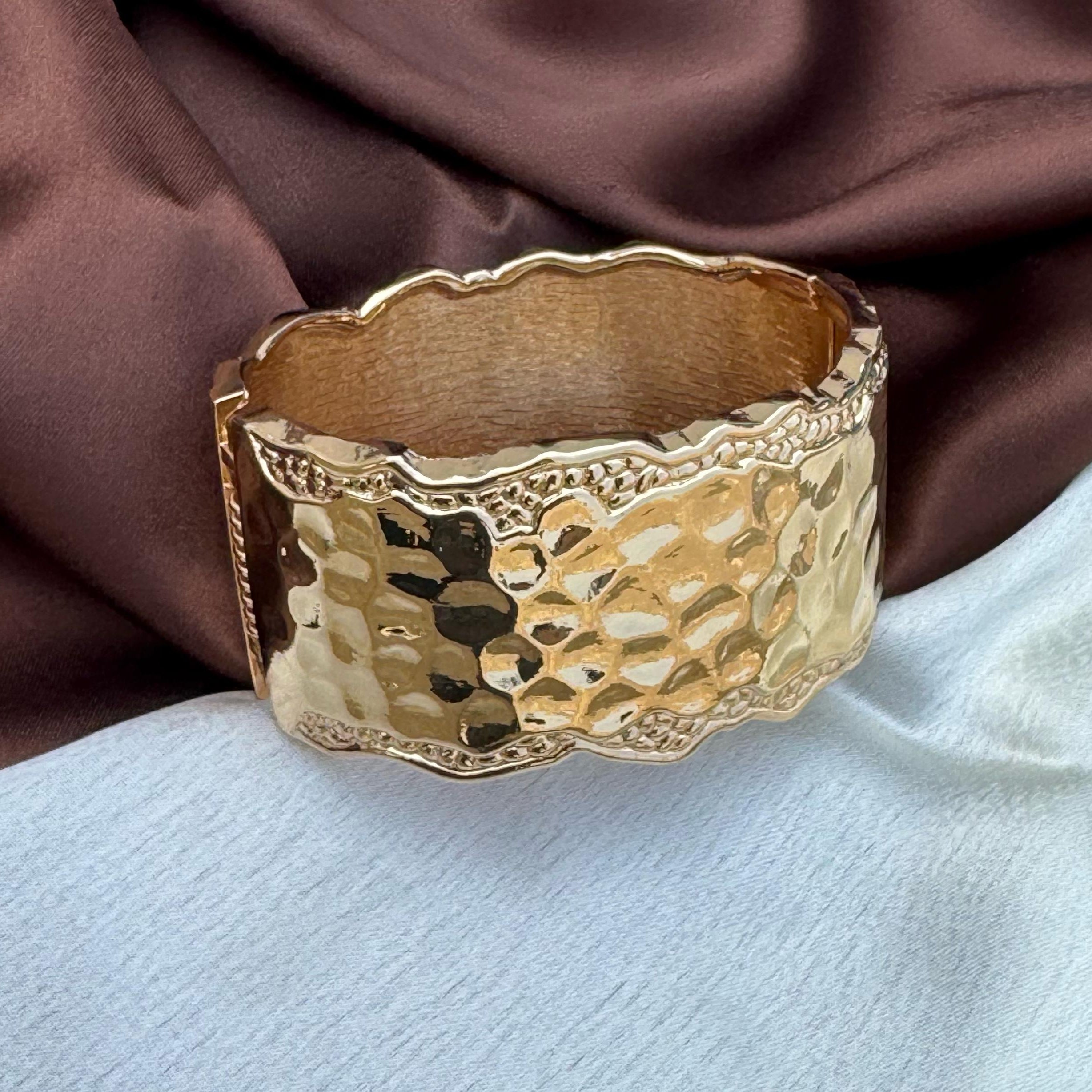 TFC Size 2.6 Urban Edge Gold Plated Bracelet Bangle