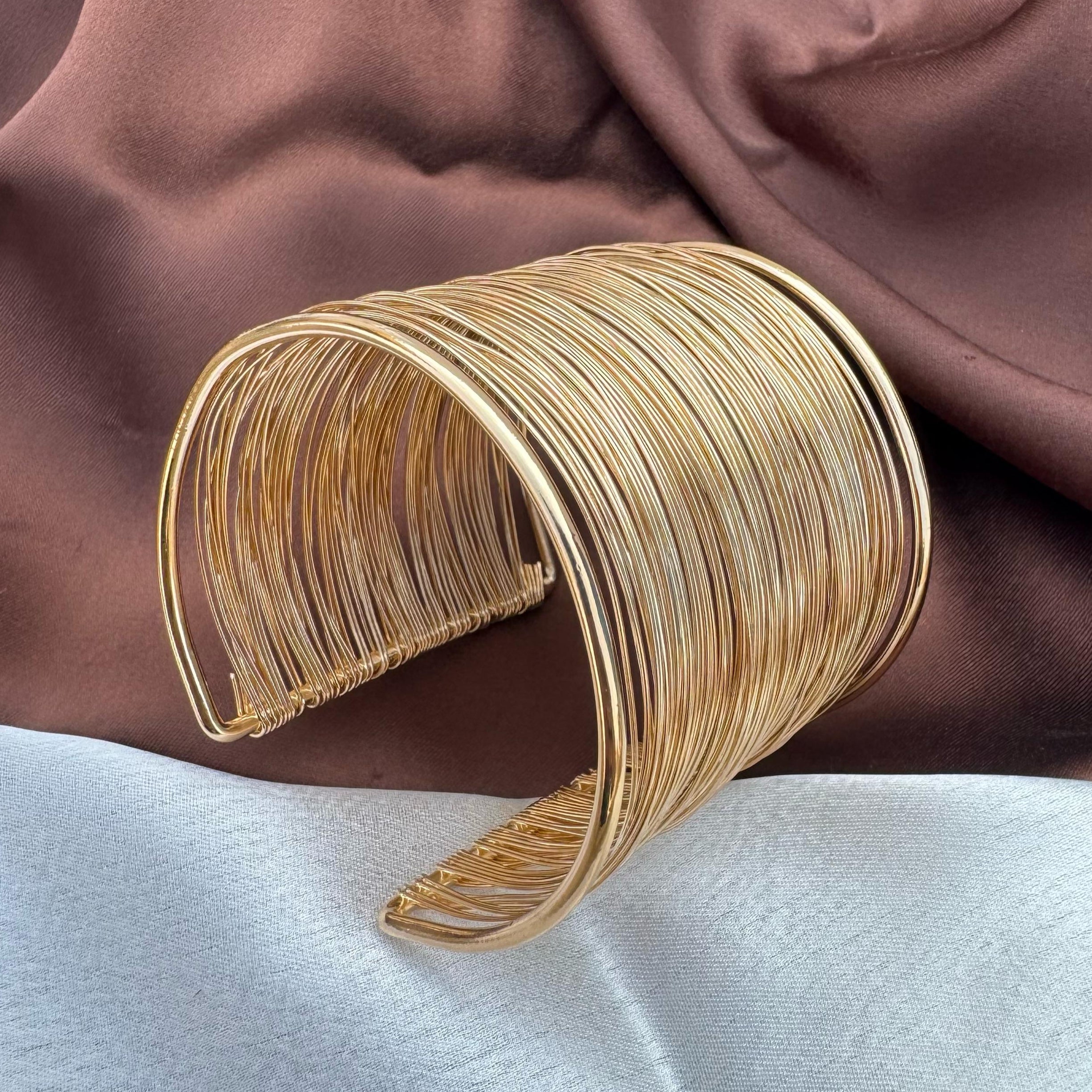 TFC Classic Gold Plated Adjustable Cuff Bracelet