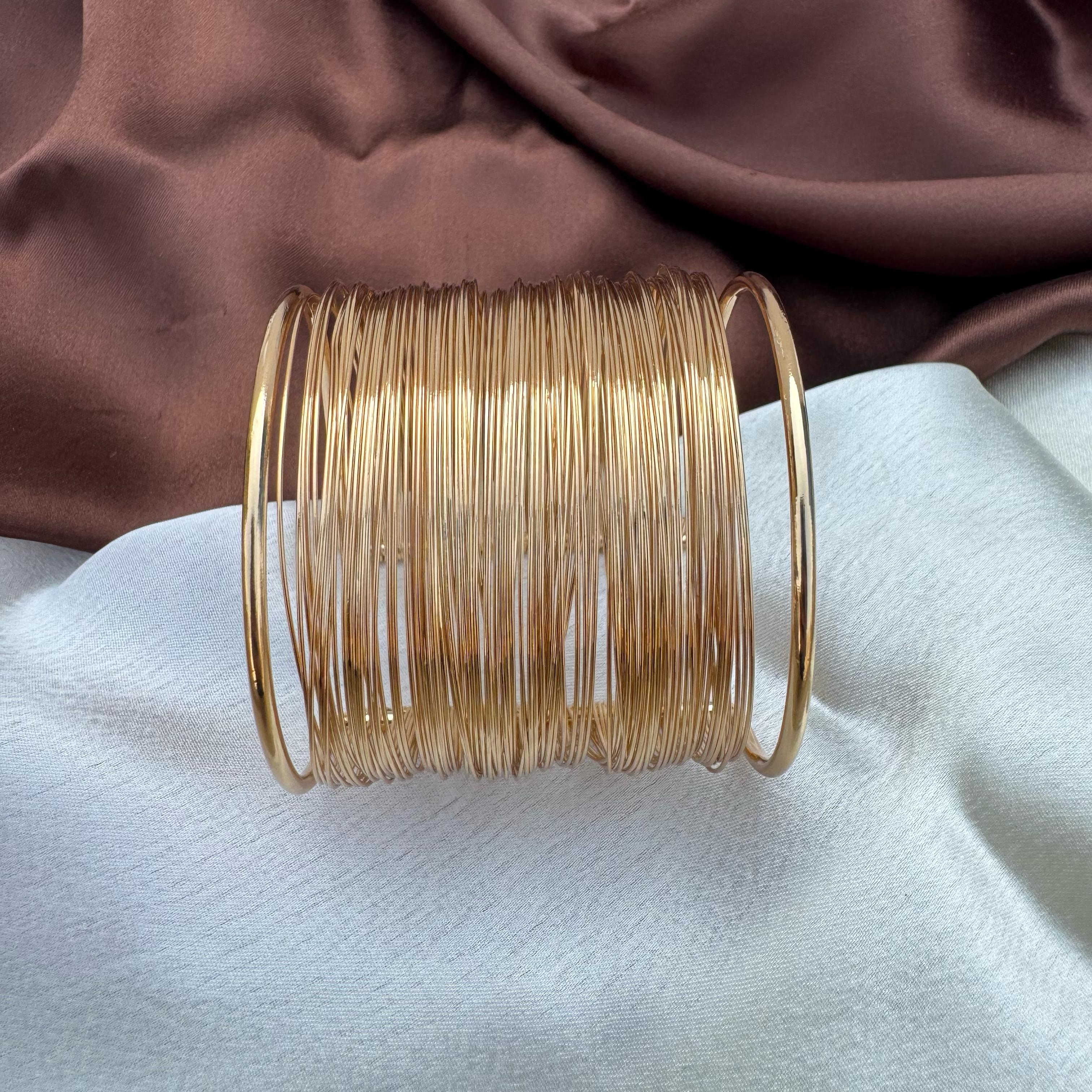TFC Classic Gold Plated Adjustable Cuff Bracelet