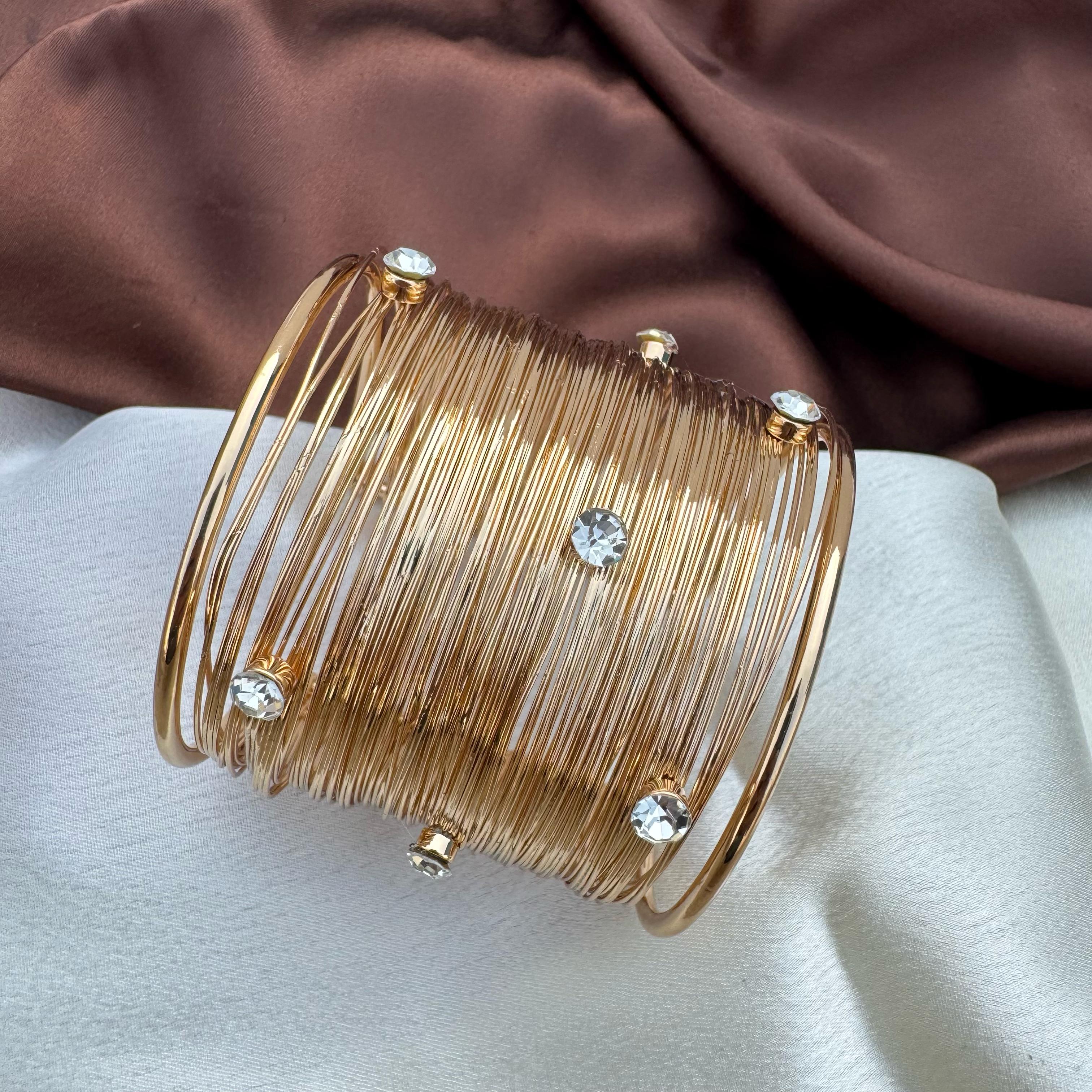 TFC Endless Gold Plated Adjustable Cuff Bracelet