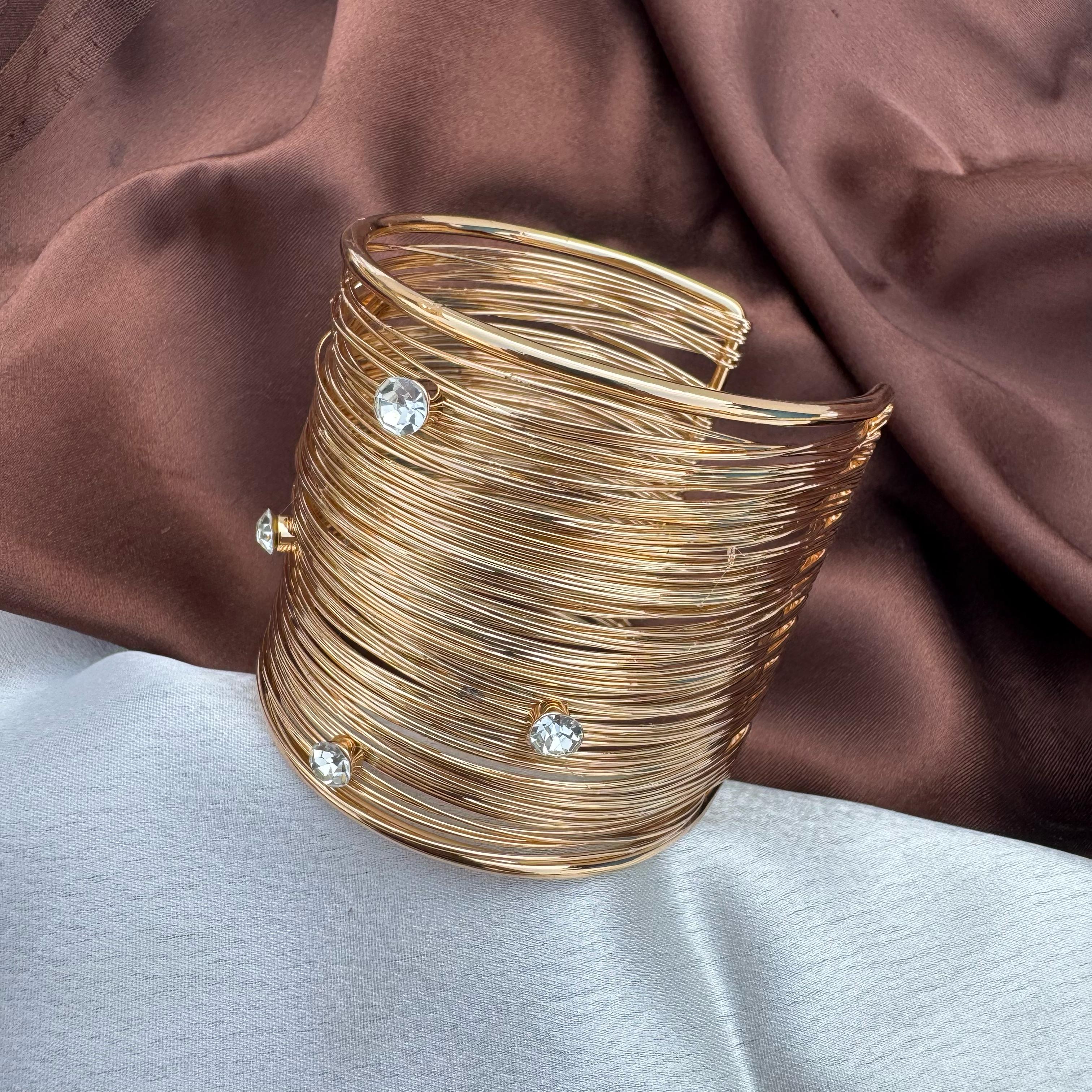 TFC Endless Gold Plated Adjustable Cuff Bracelet