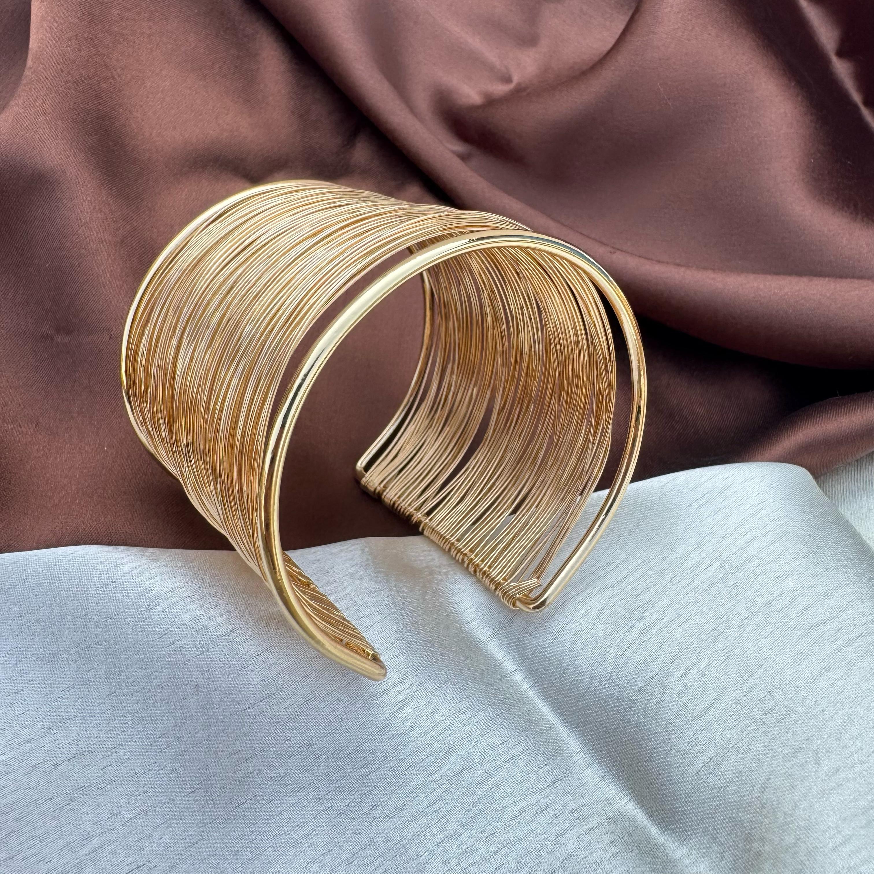 TFC Classic Gold Plated Adjustable Cuff Bracelet