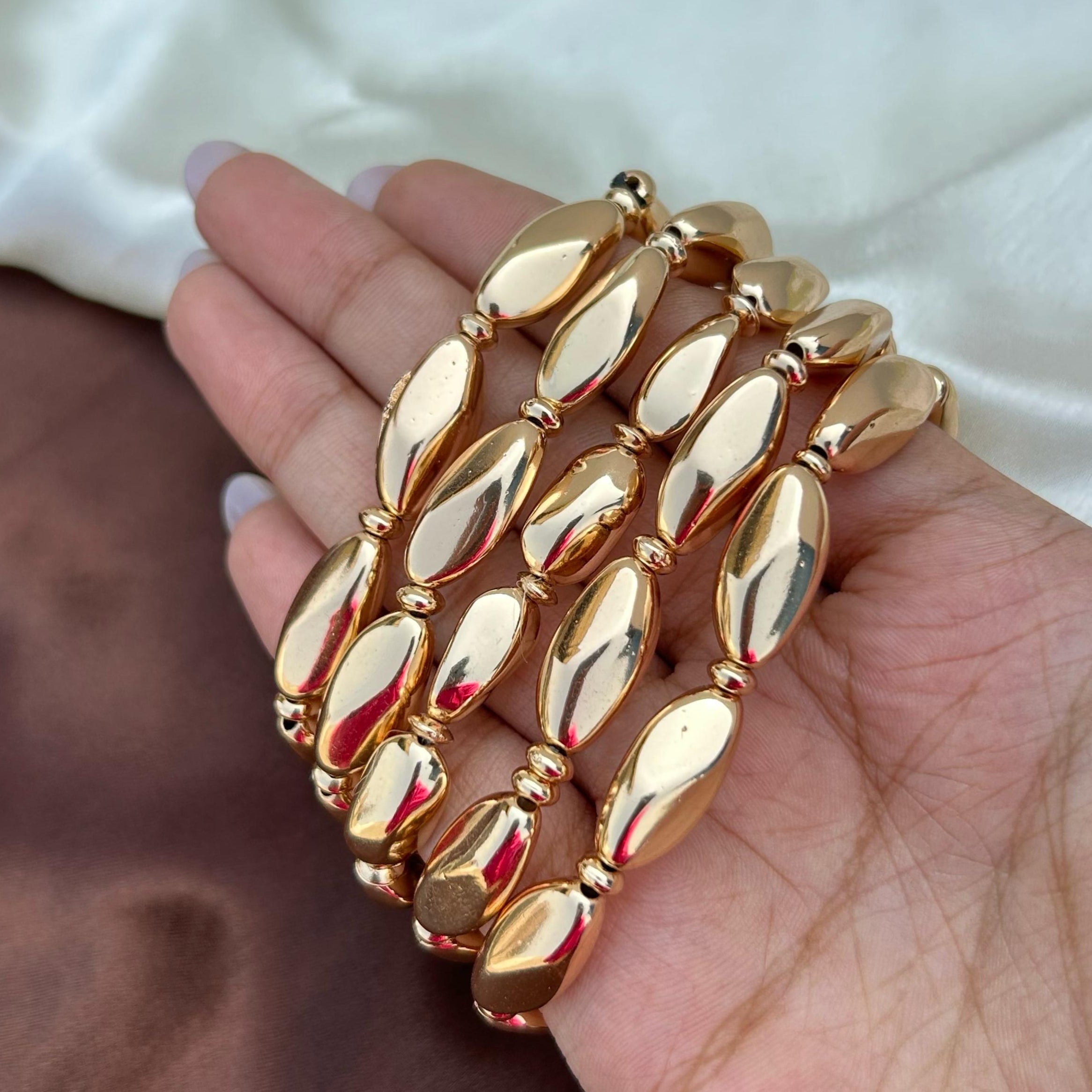 TFC Golden Dreams Gold Plated Bracelet Stacked (set of 5)