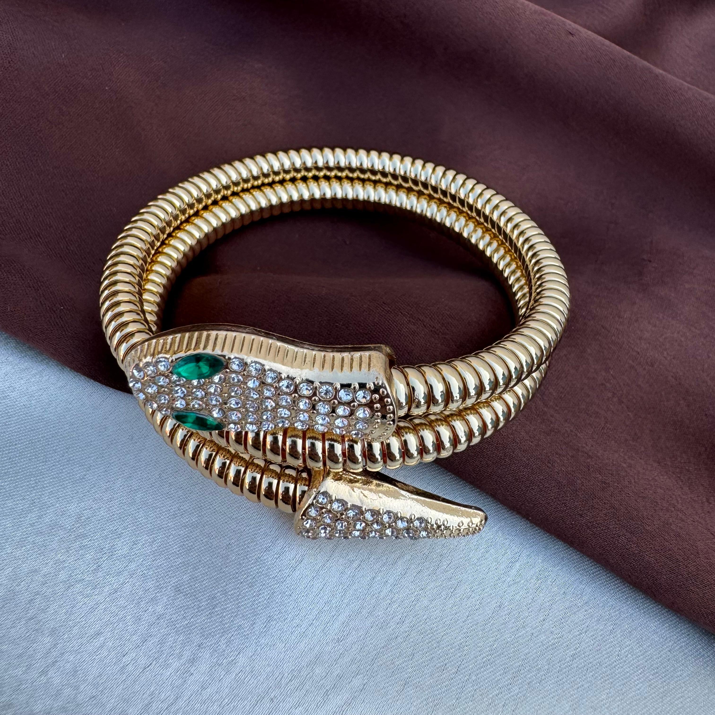 TFC Snake Gold Plated Bracelet Bangle
