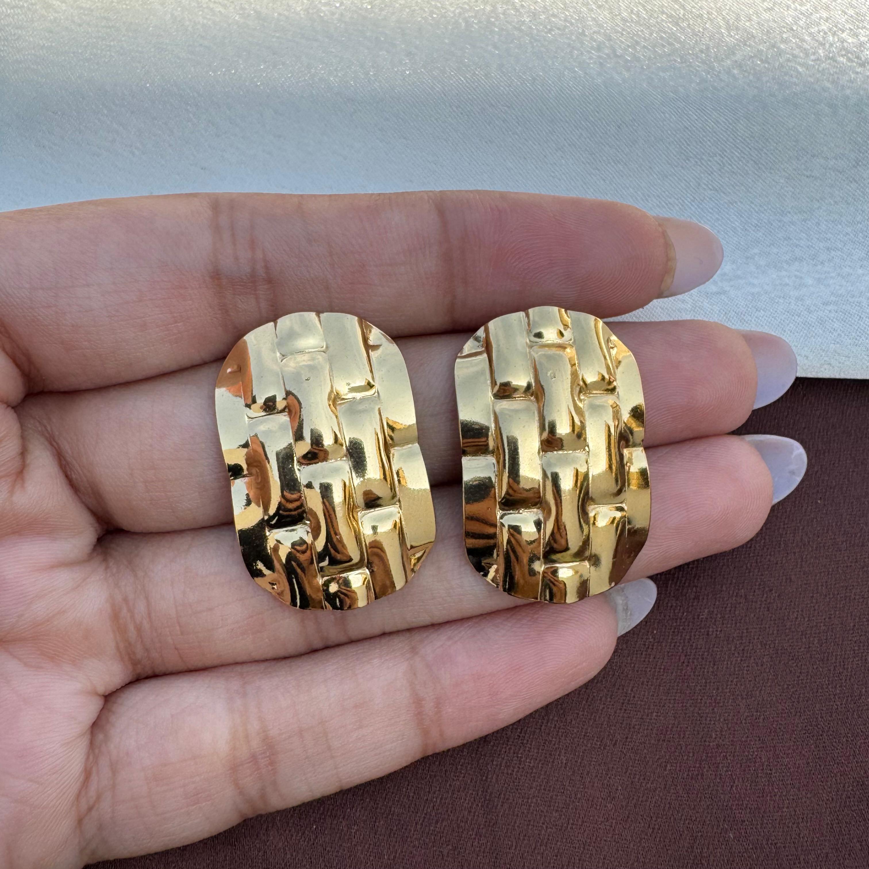 TFC VIP Vibes Gold Plated Stud Earrings