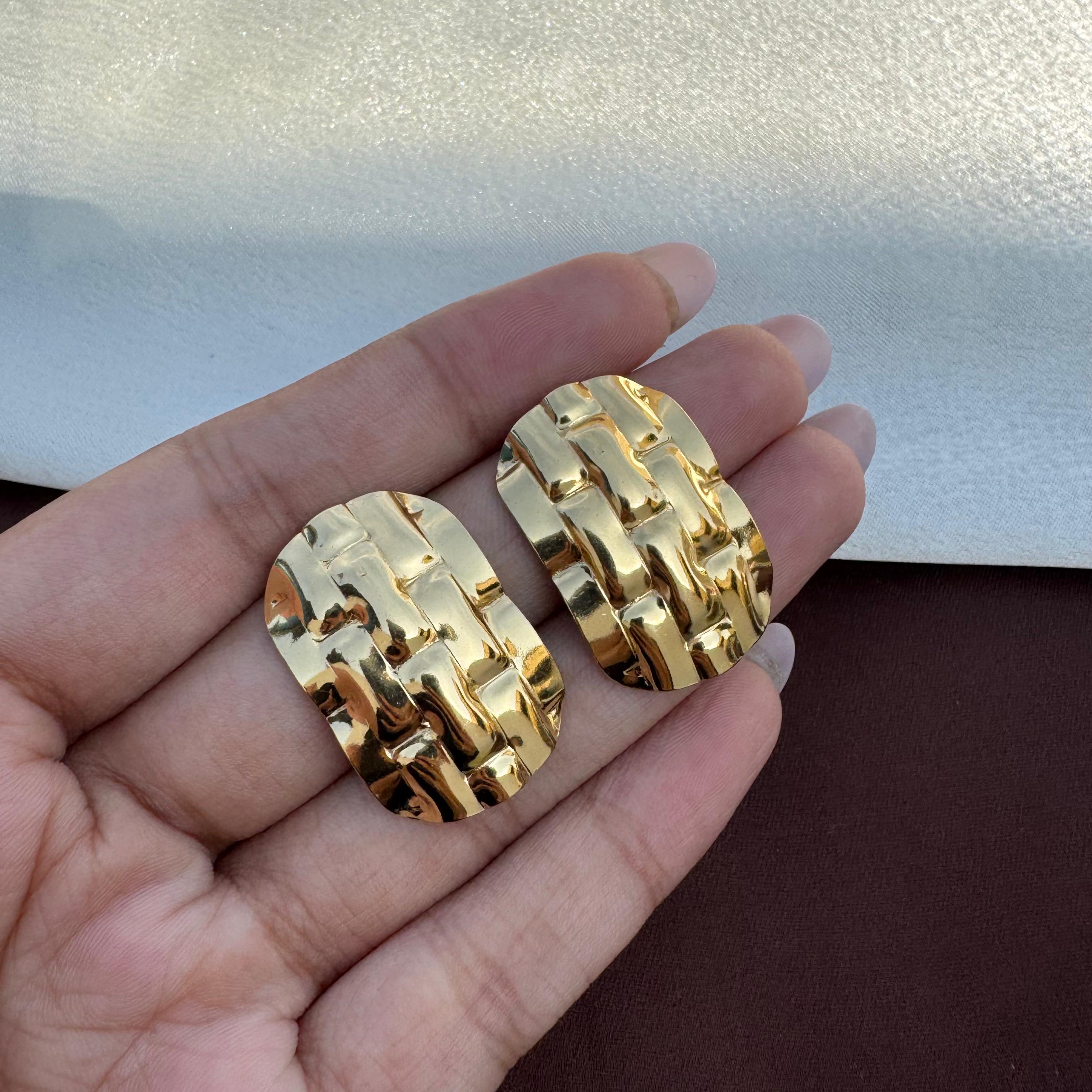 TFC VIP Vibes Gold Plated Stud Earrings