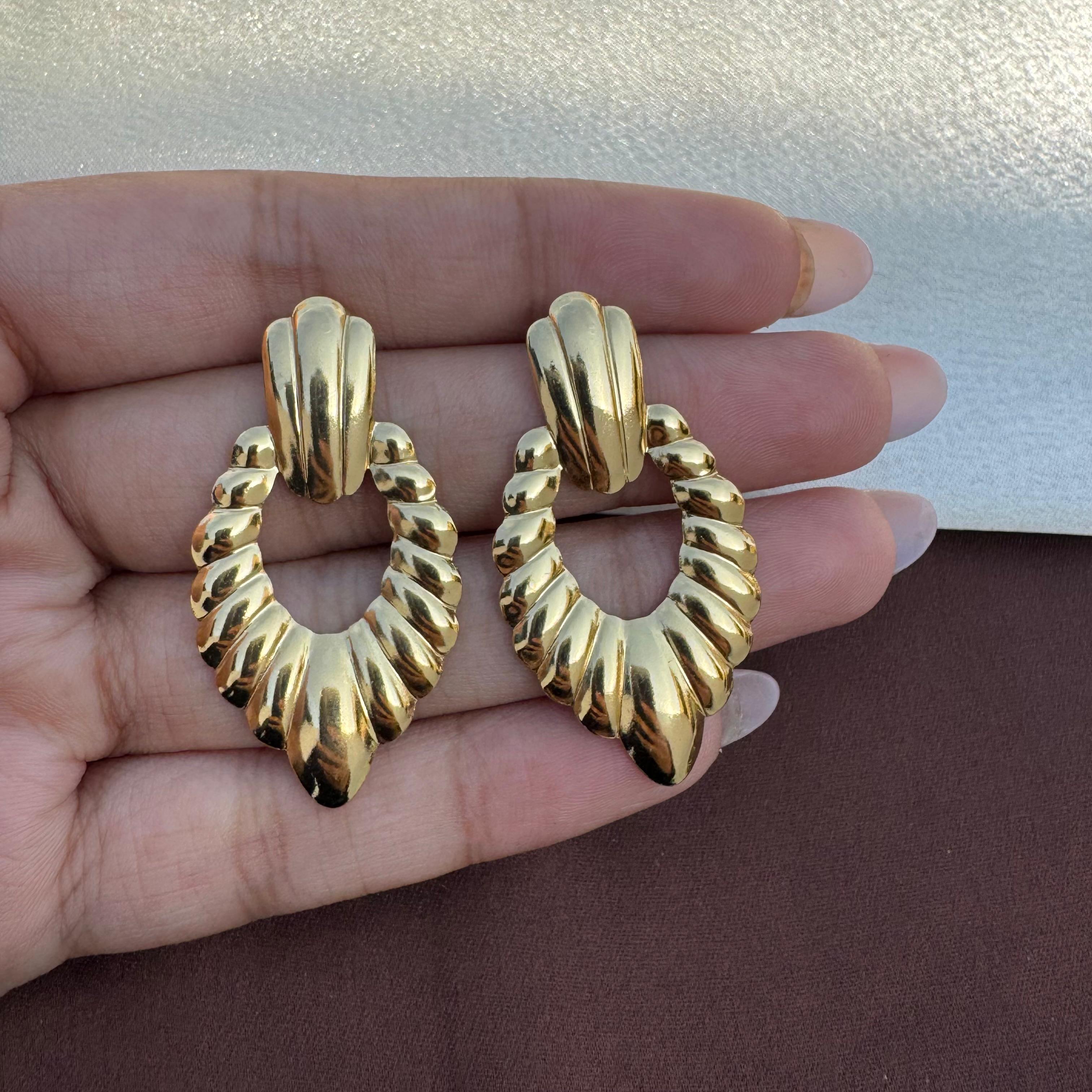 TFC Modern Marvels Gold Plated Dangler Earrings