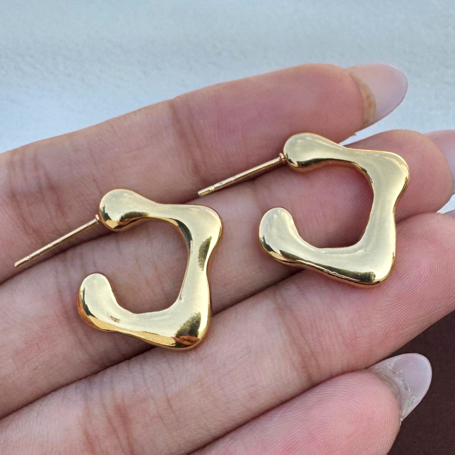 TFC Elegant Gold Plated Hoop Earrings