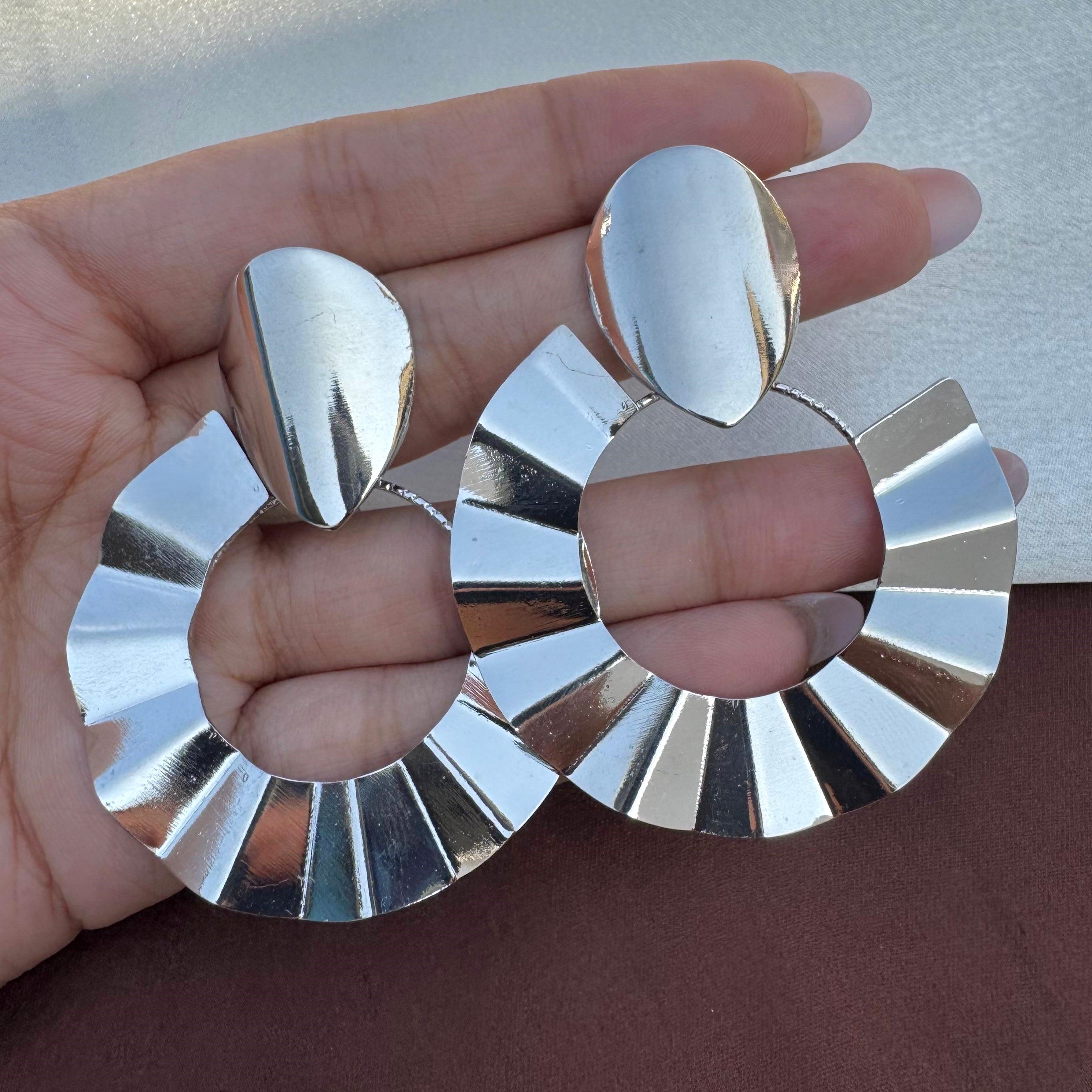 TFC Royal Flair Silver Plated Dangler Earrings