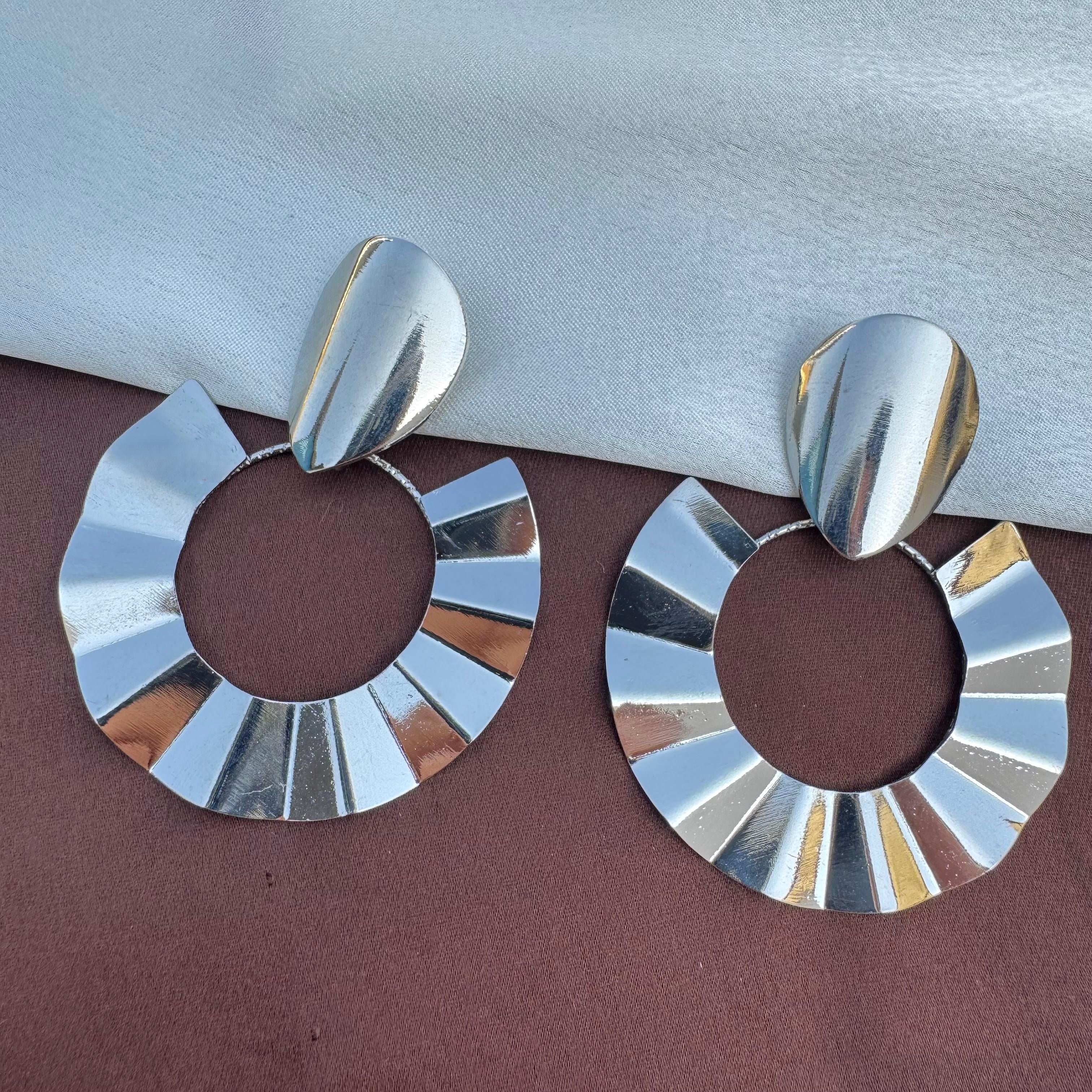 TFC Royal Flair Silver Plated Dangler Earrings