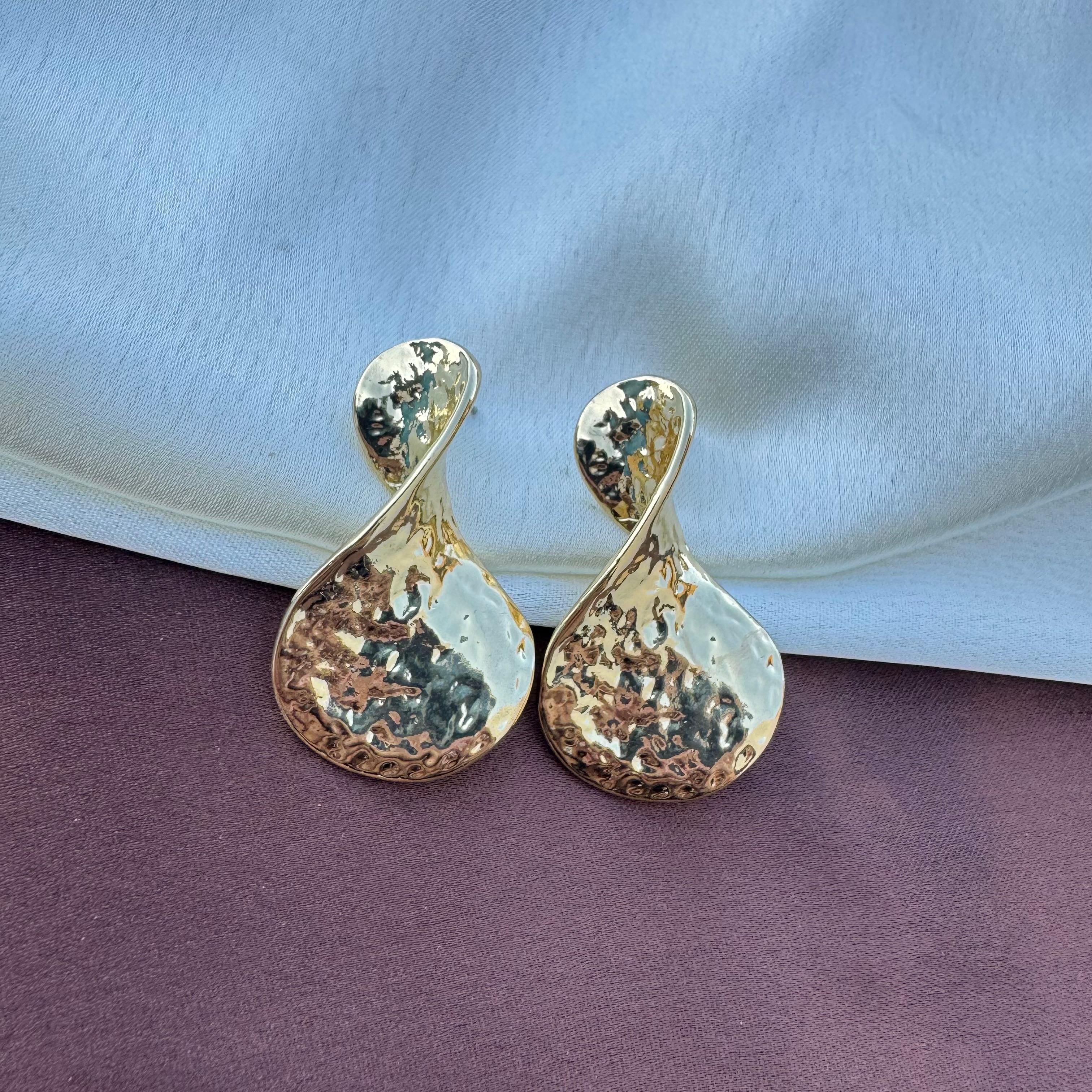 TFC Shape Shifter Gold Plated Stud Earrings