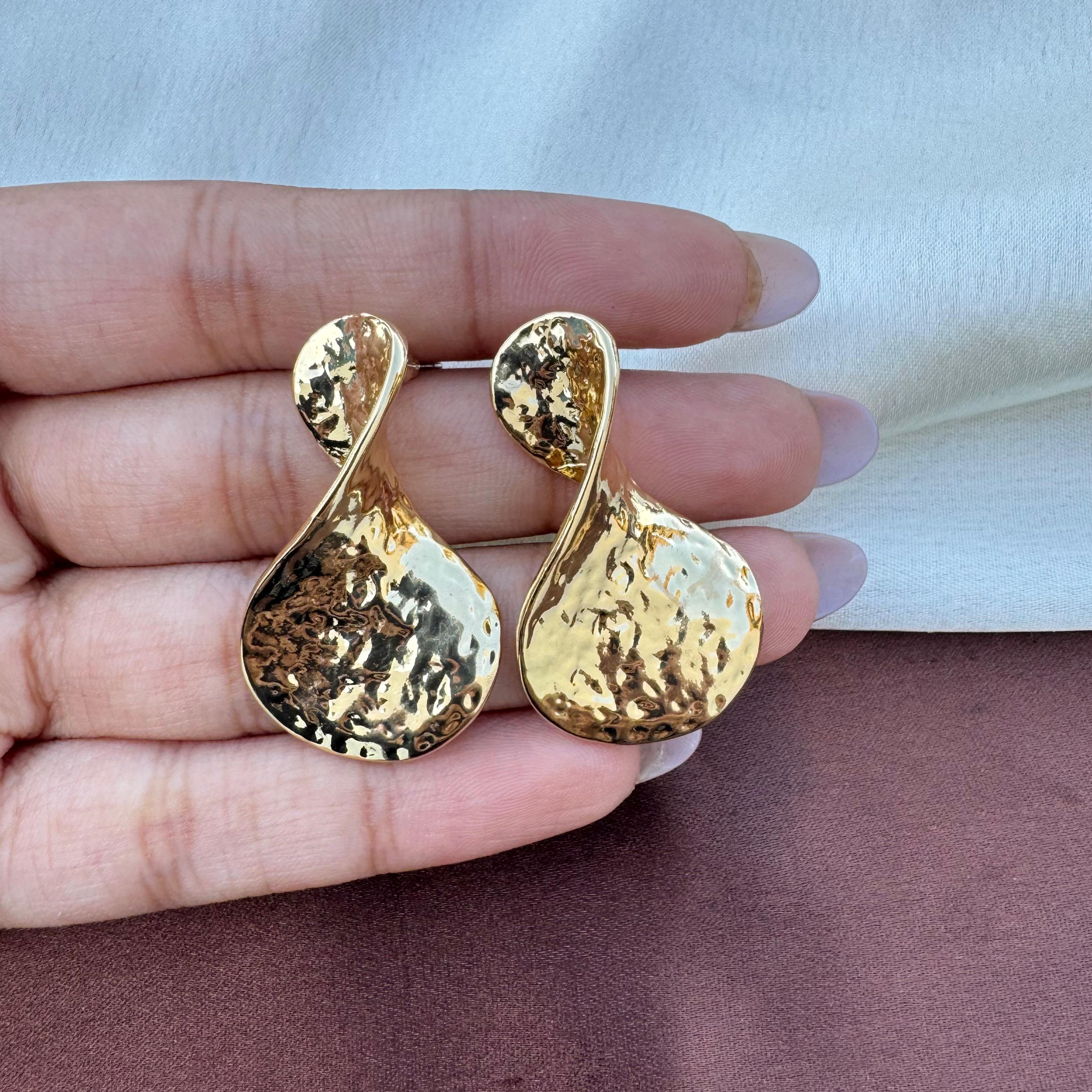 TFC Shape Shifter Gold Plated Stud Earrings