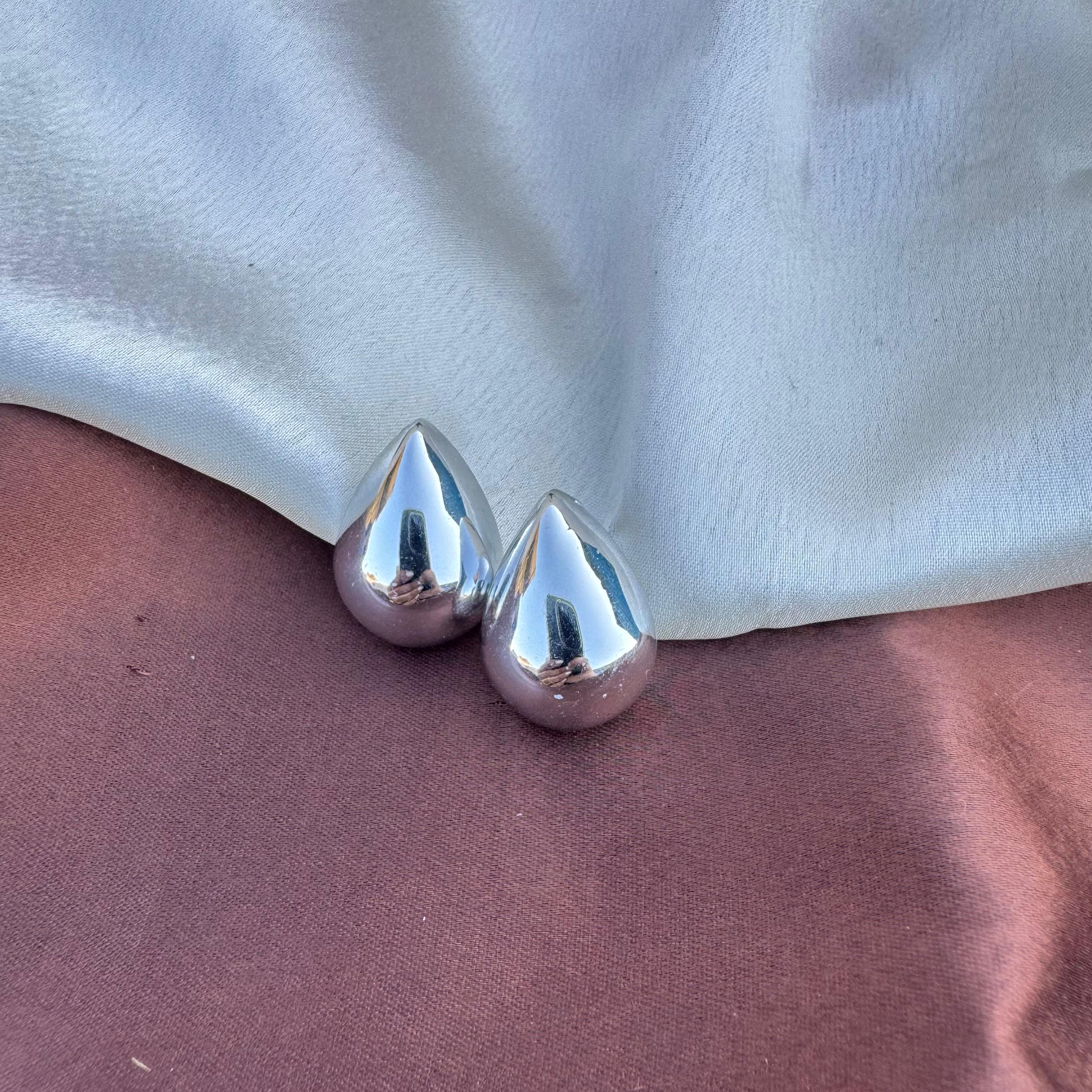 TFC Mini Drop Silver Plated Stud Earrings