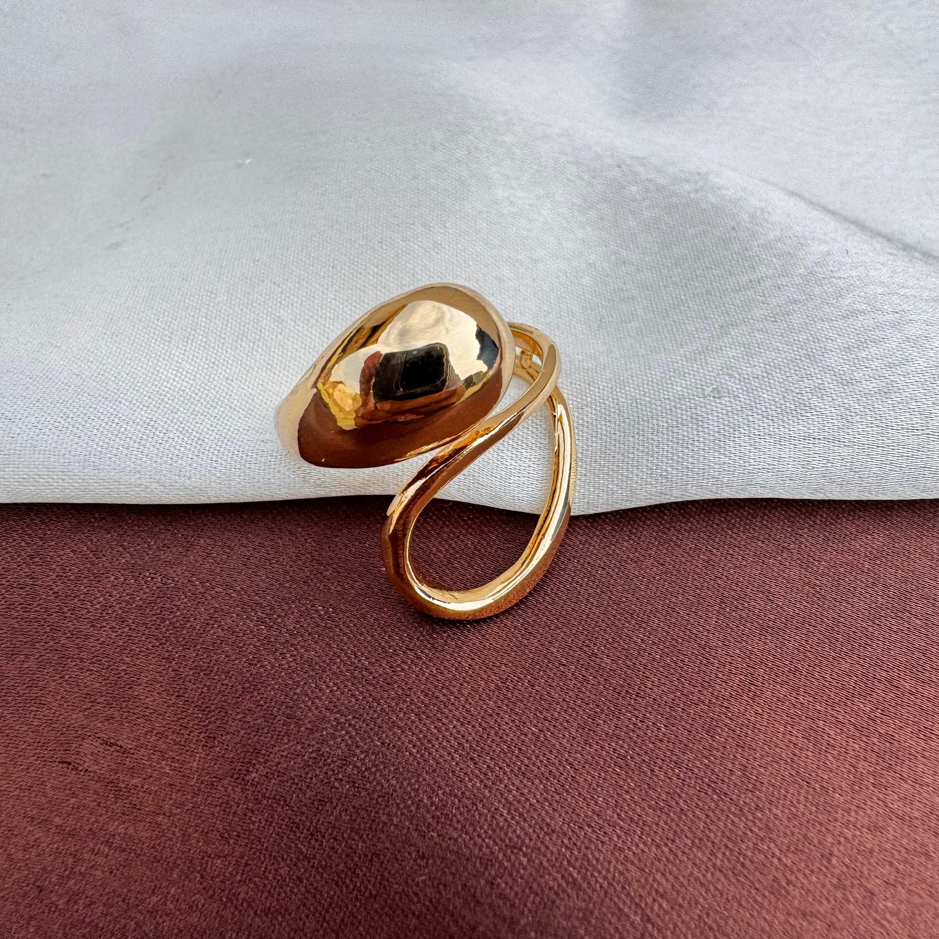 TFC Fingerlace Gold Plated Adjustable Ring