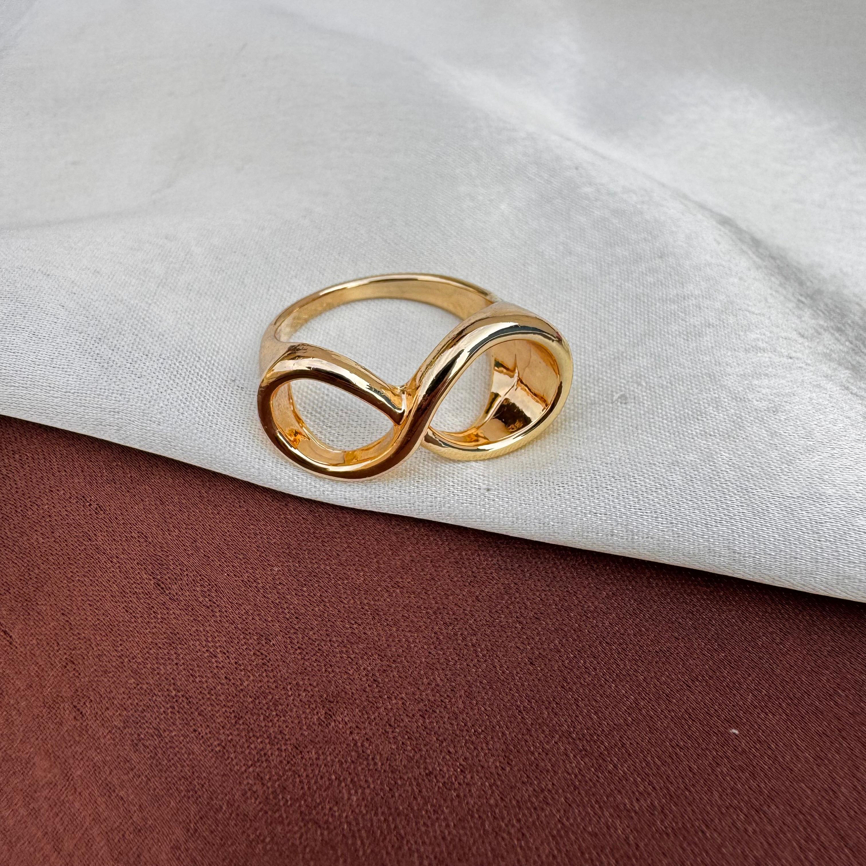 TFC Size 2.7 cm Eternity Gold Plated Ring