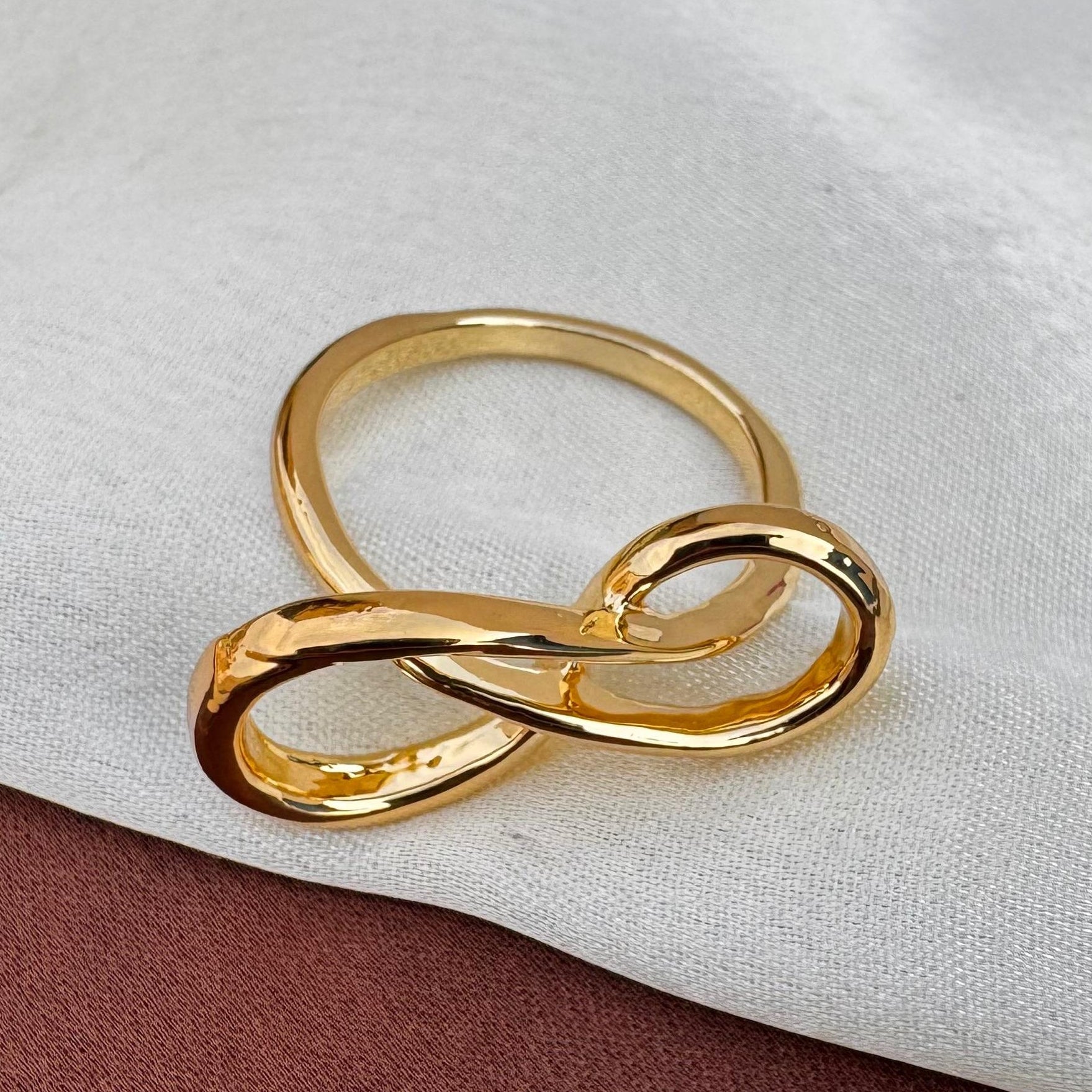 TFC Size 3.5cm Infinity Gold Plated Ring