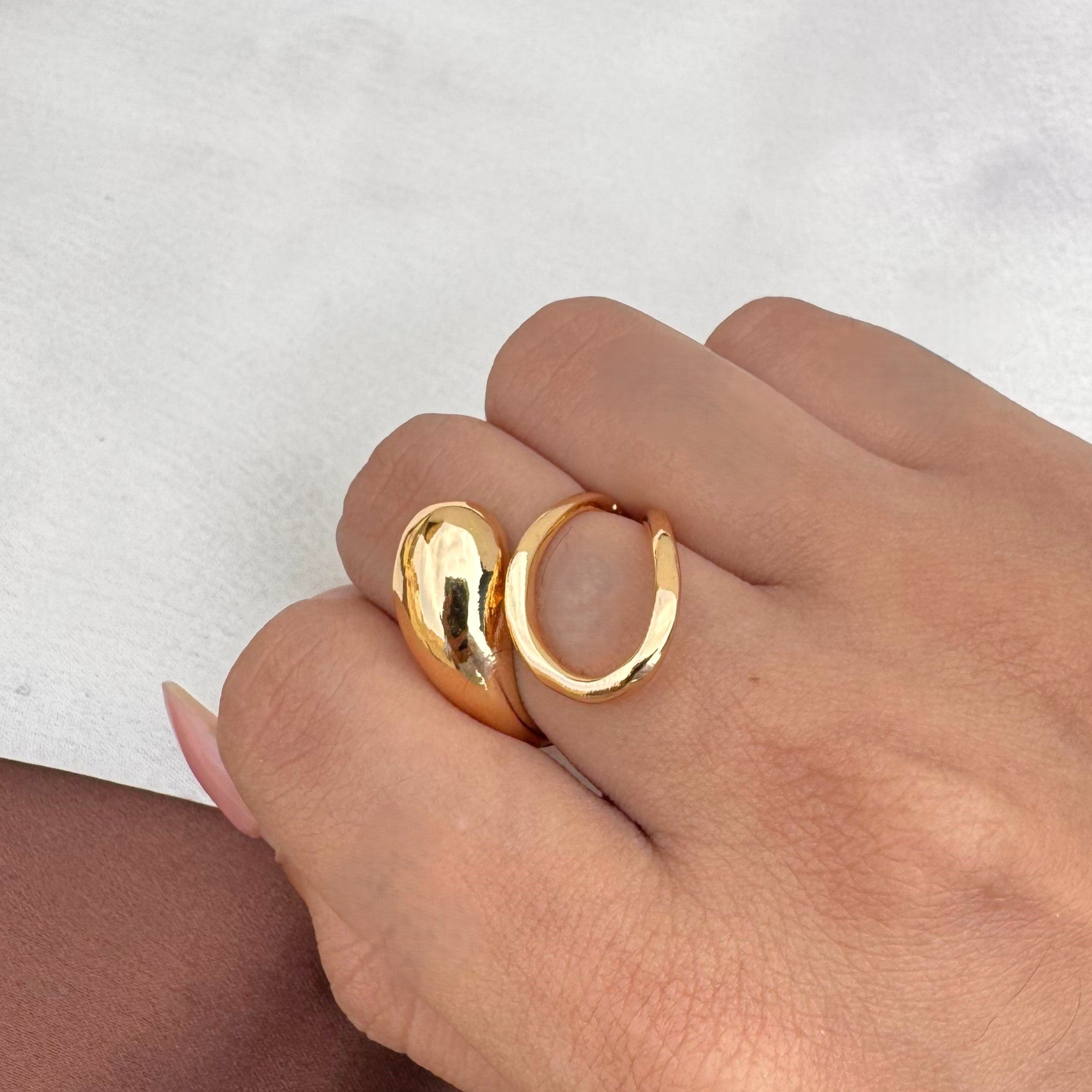 TFC Fingerlace Gold Plated Adjustable Ring