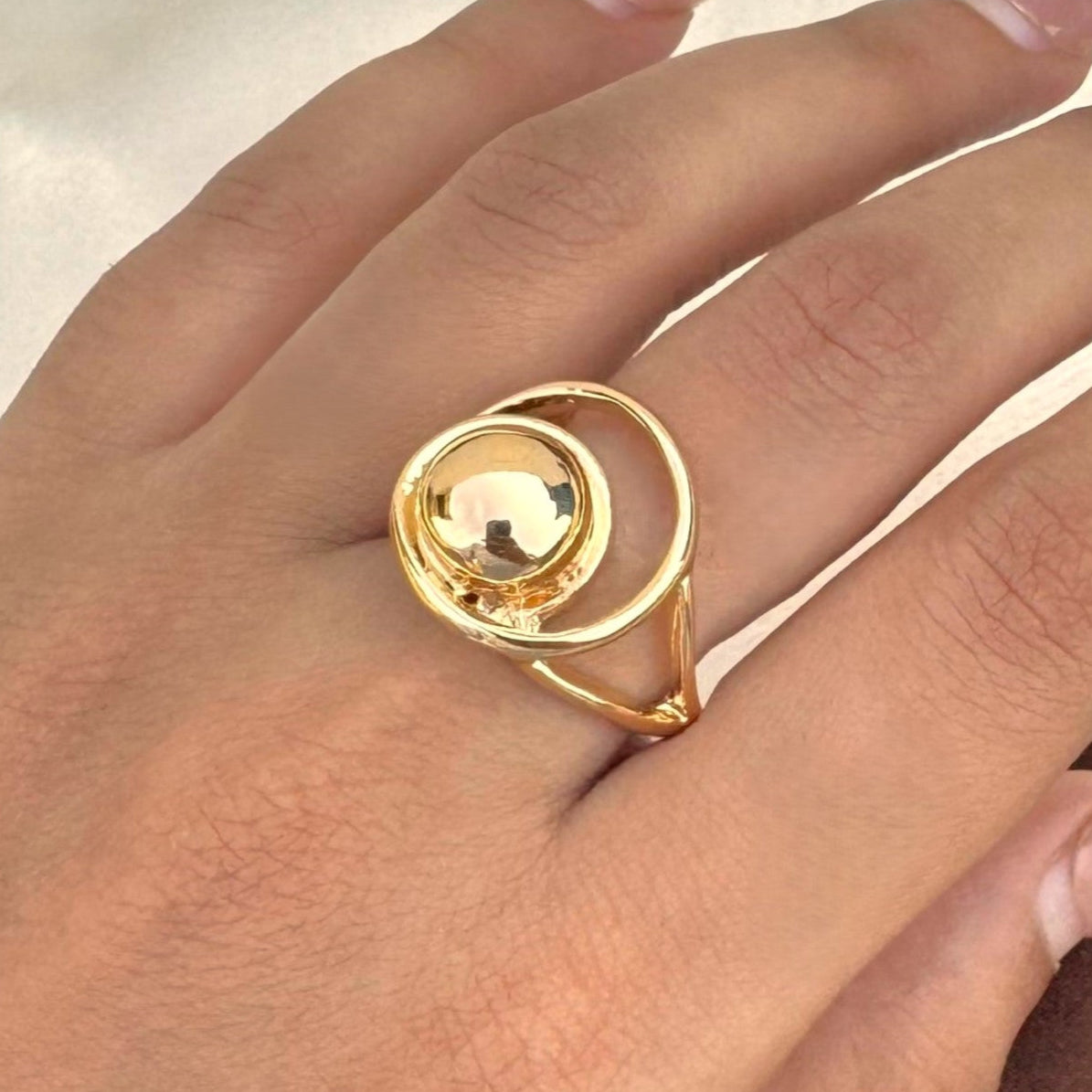 TFC Glow Gold Plated Ring (3.0 cm)