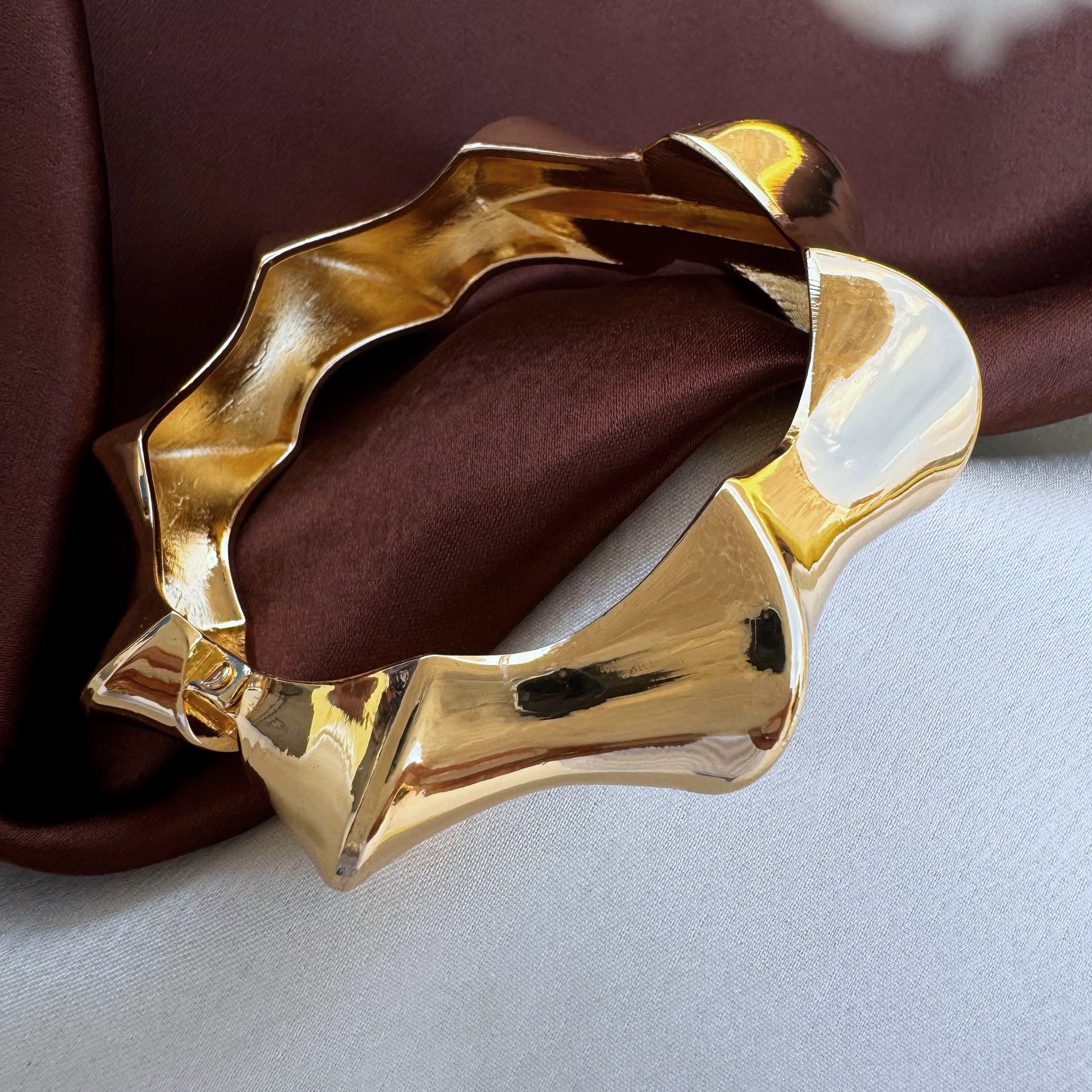 TFC Size 2.6 Venom Wrap Gold Plated Bracelet Bangle