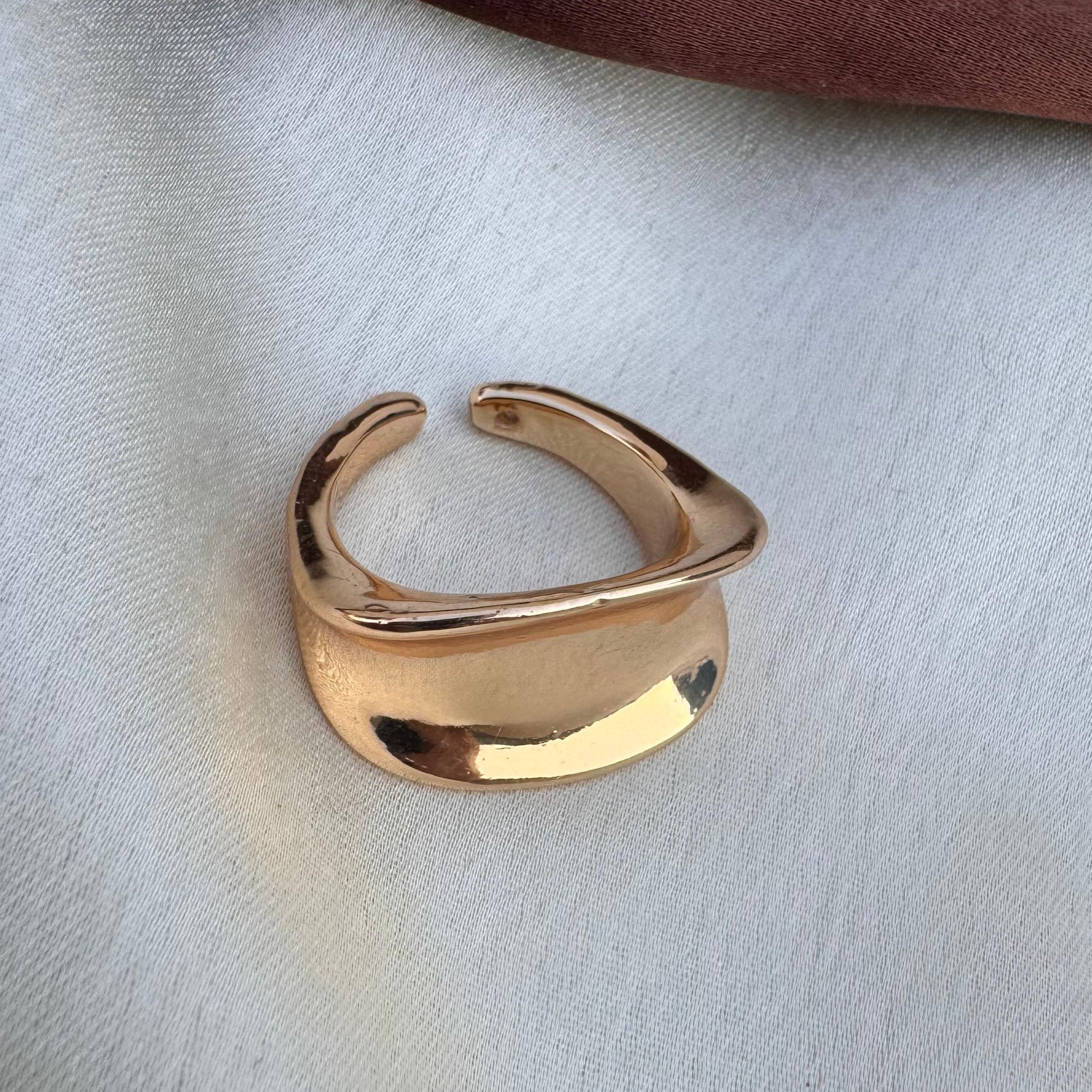 TFC Cosmic Wave Gold Plated Ring (Adjustable)