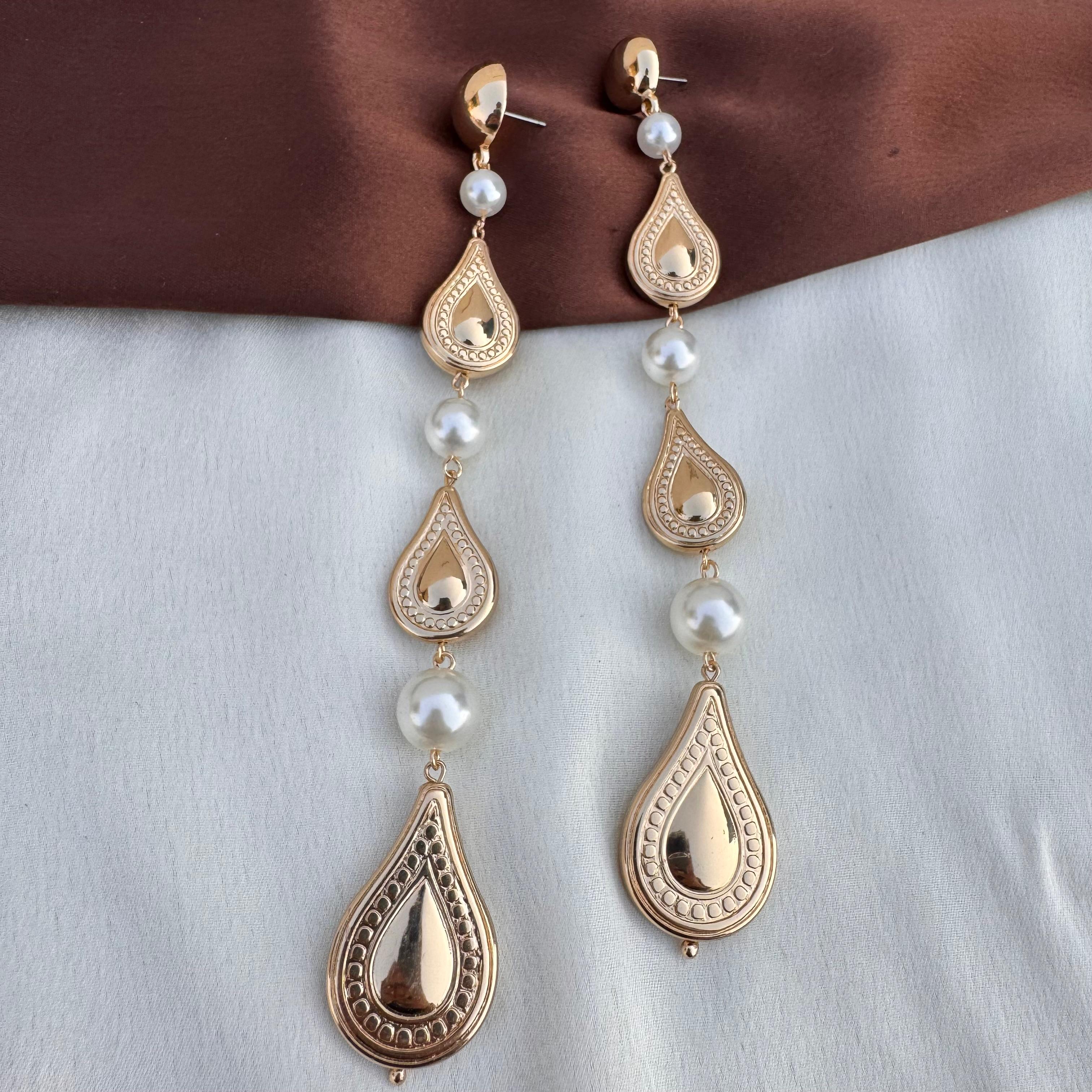 TFC Love Spells Gold Plated Dangler Earrings