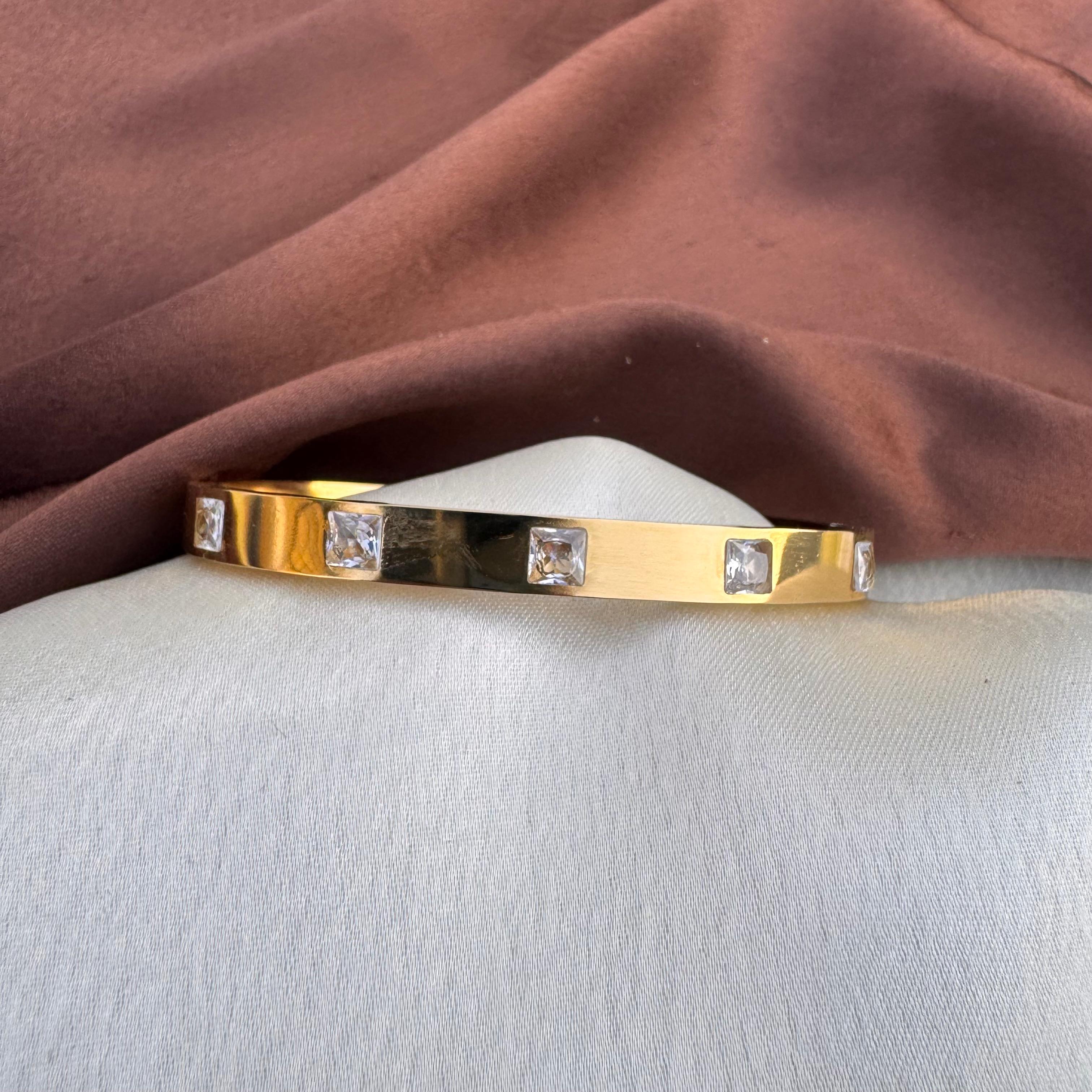 TFC Size 2.6 Radiant Gold Plated Bangle Bracelet