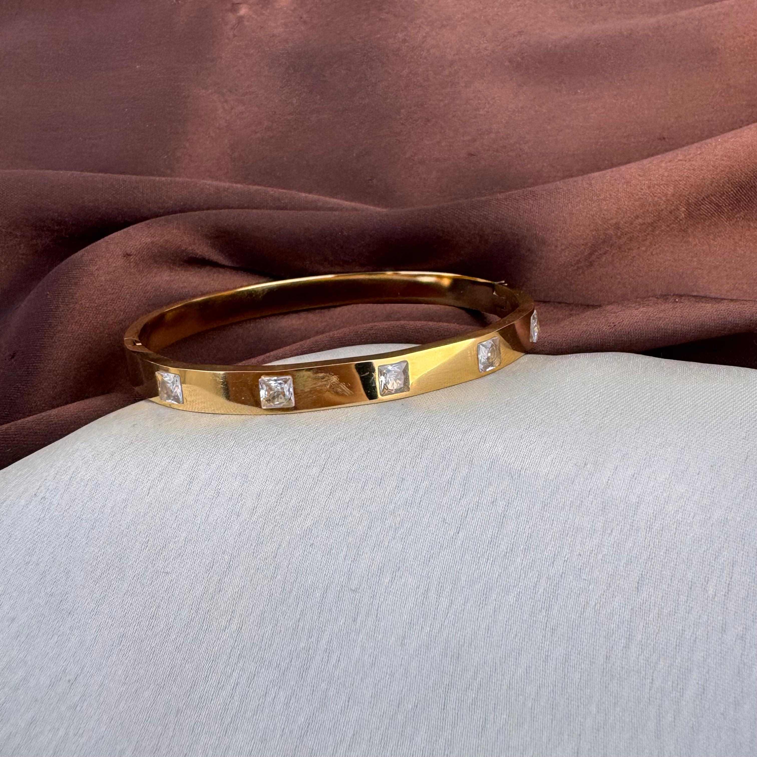 TFC Size 2.6 Radiant Gold Plated Bangle Bracelet