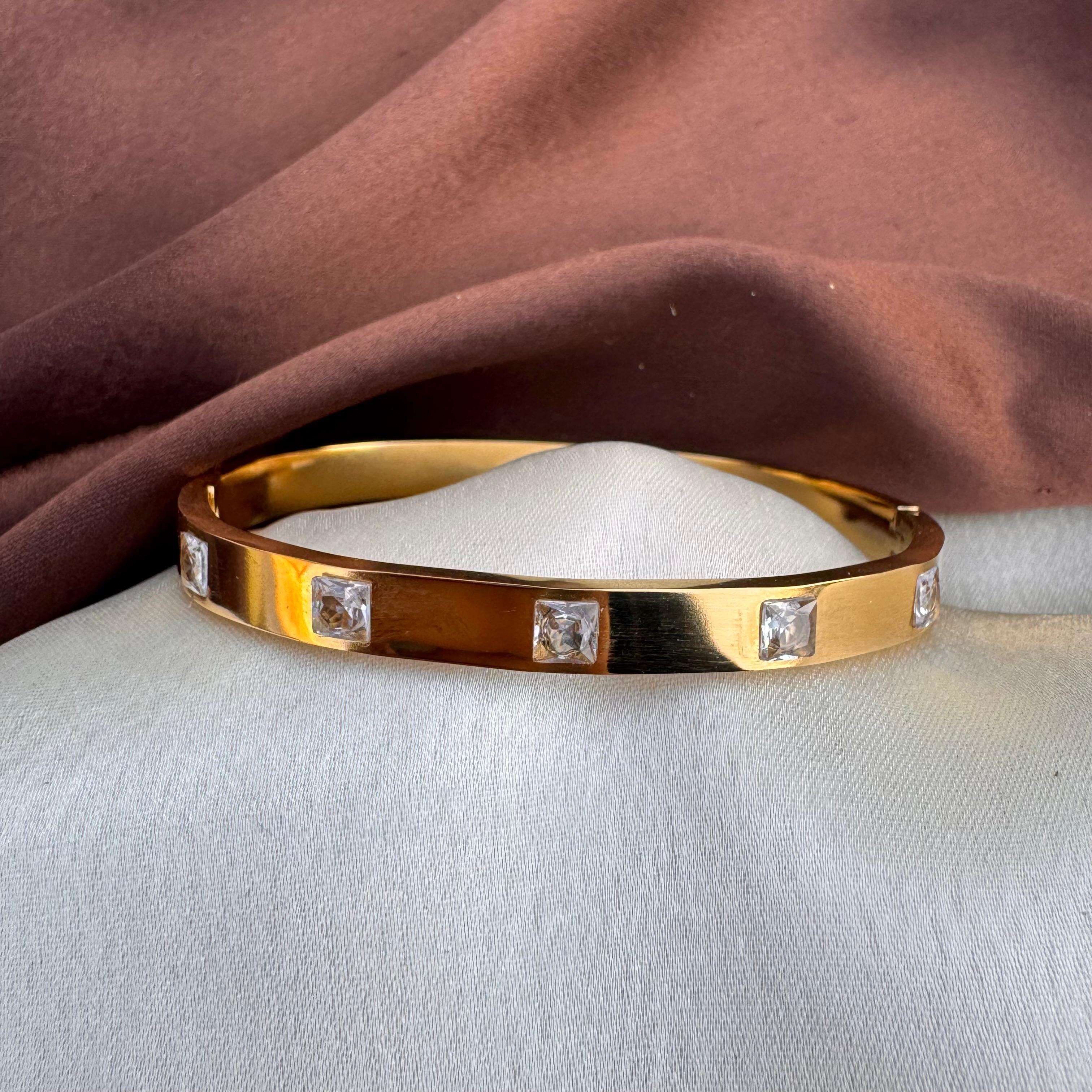 TFC Size 2.6 Radiant Gold Plated Bangle Bracelet