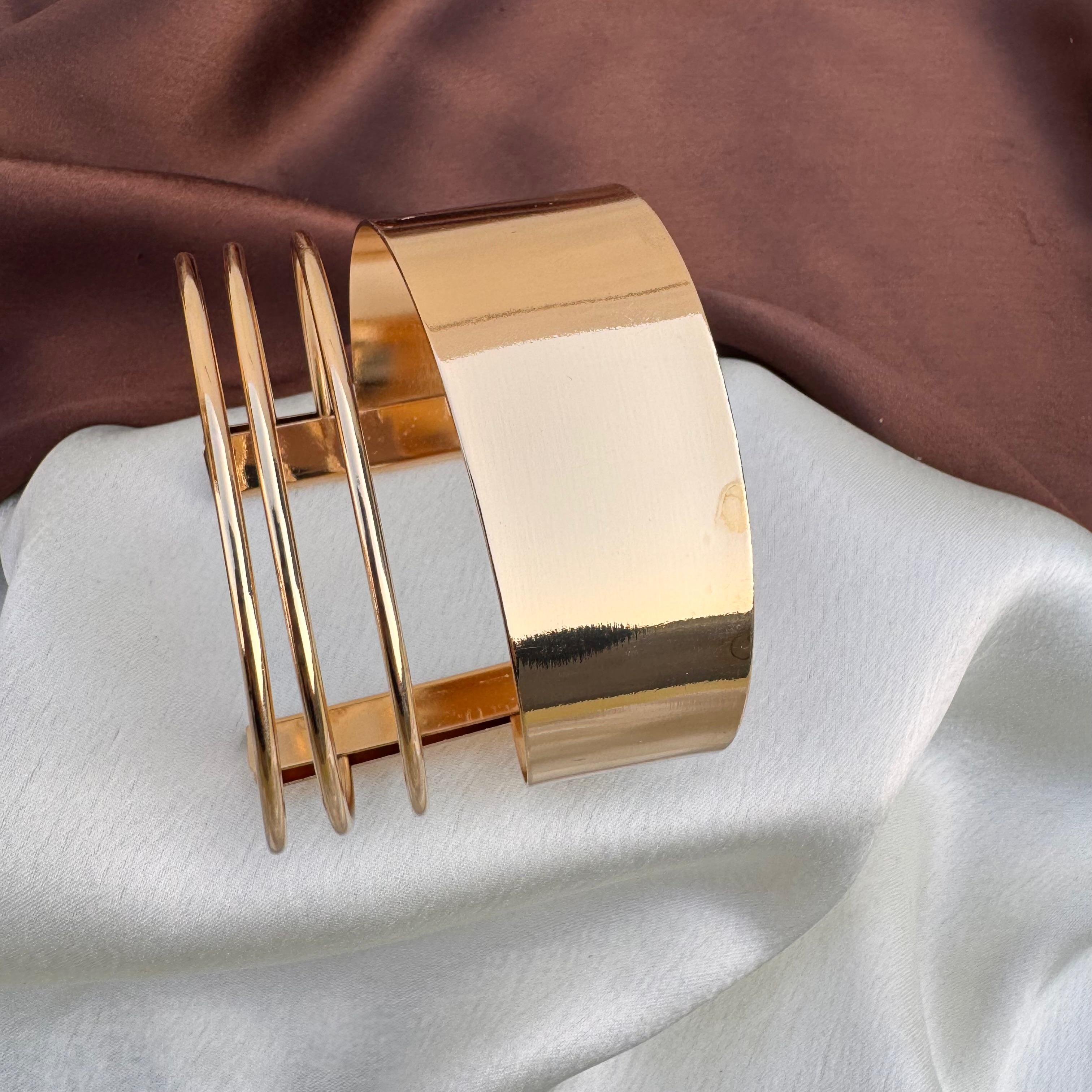 TFC Streams Gold Plated Cuff Bracelet