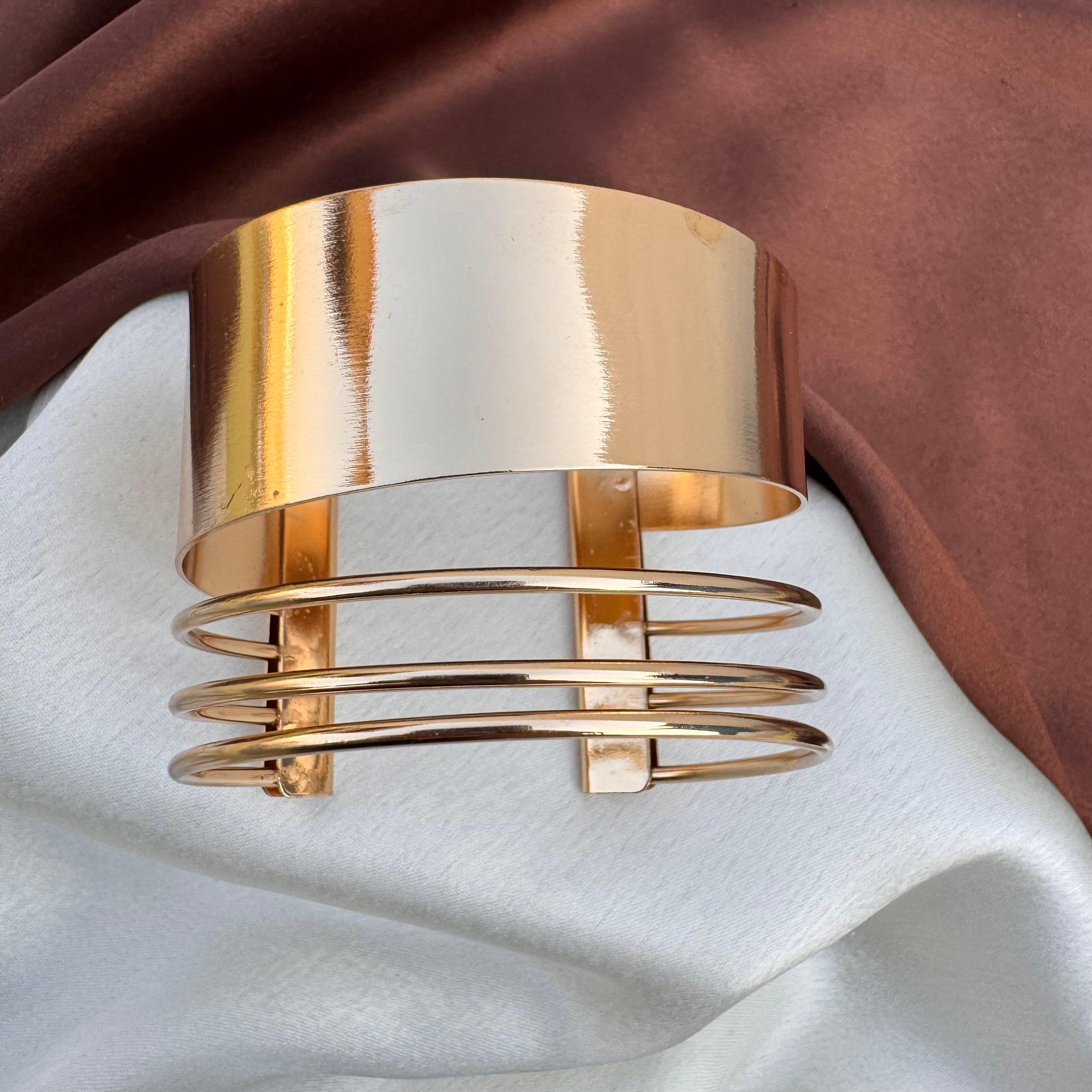 TFC Streams Gold Plated Cuff Bracelet