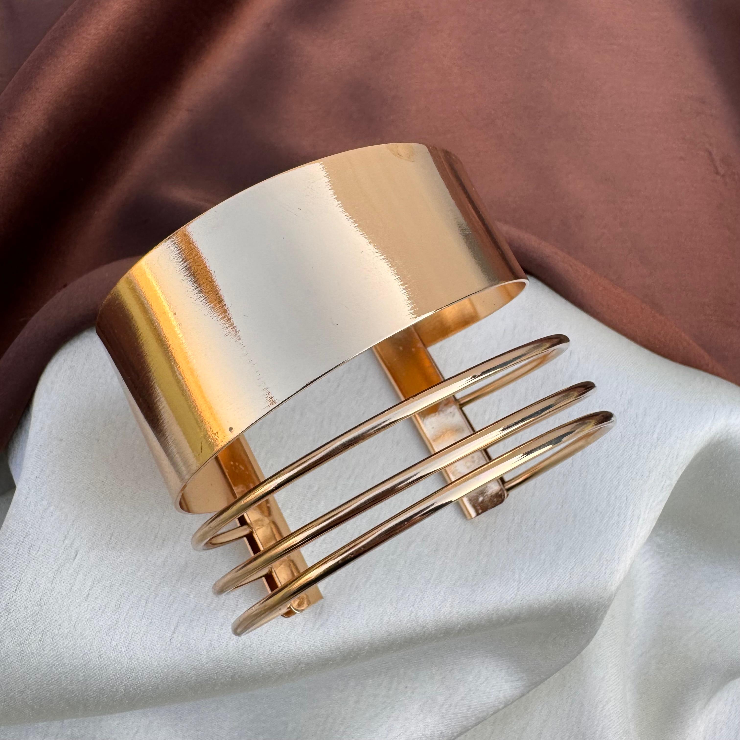 TFC Streams Gold Plated Cuff Bracelet