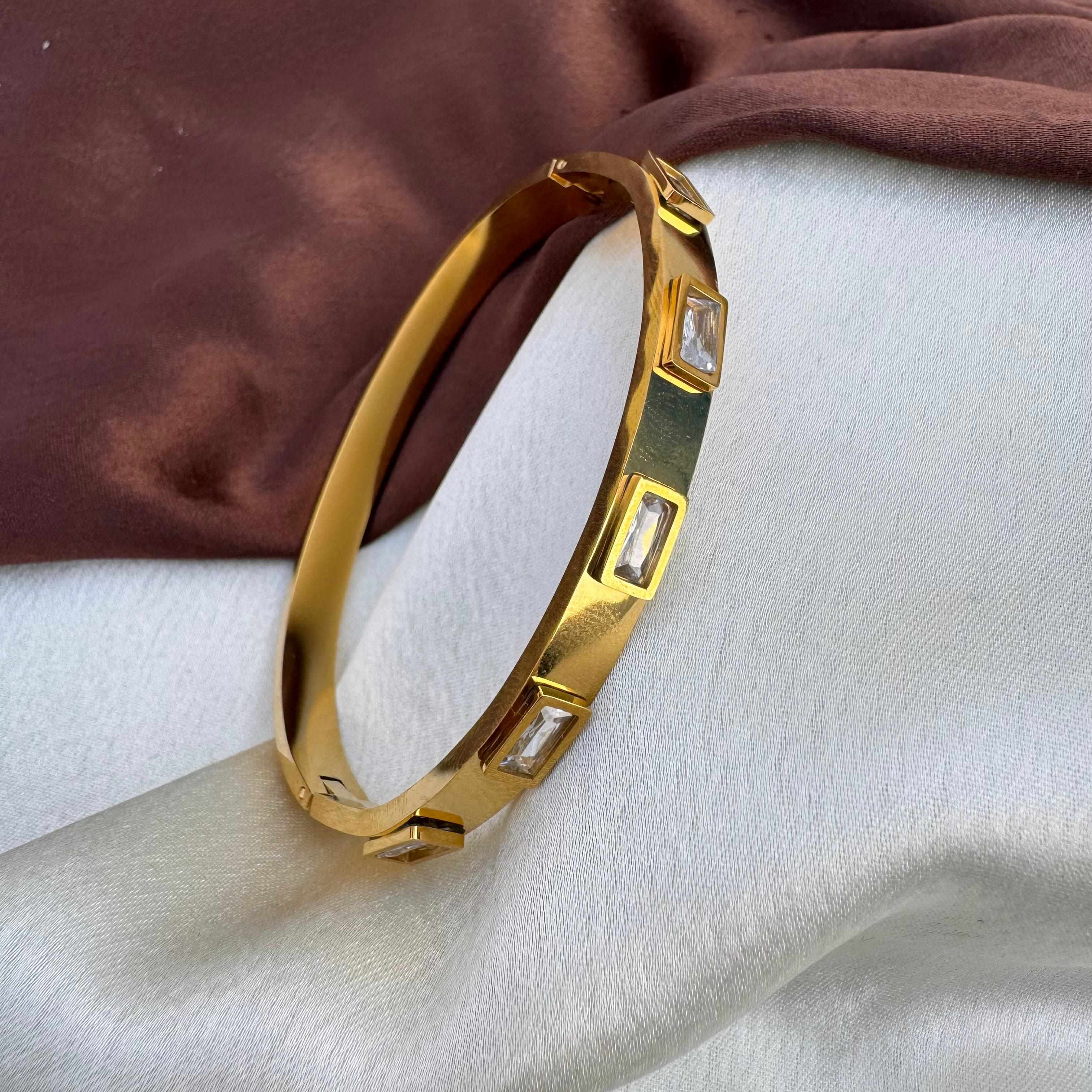 TFC Size 2.6 Serenade Glow Gold Plated Bangle Bracelet