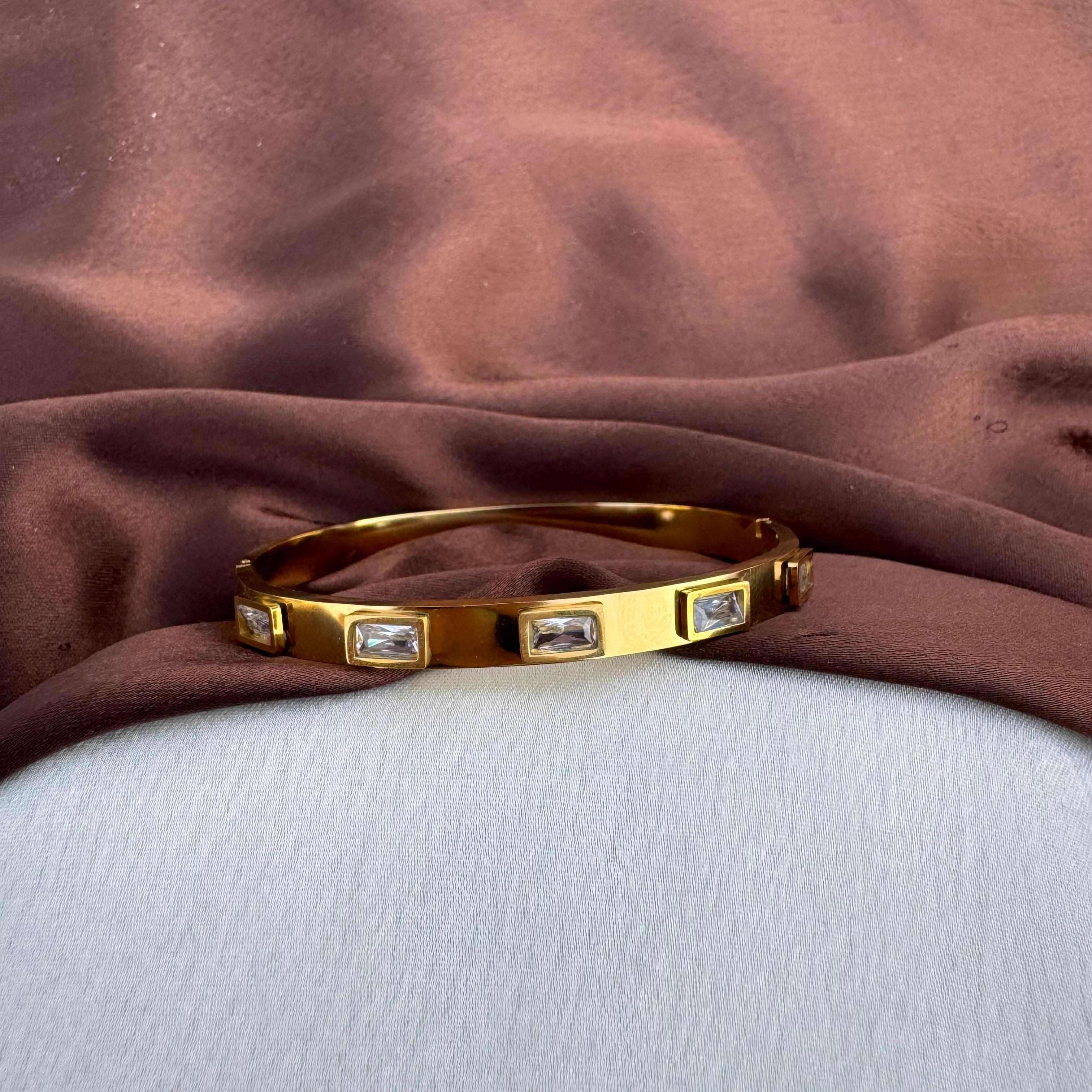 TFC Size 2.6 Serenade Glow Gold Plated Bangle Bracelet