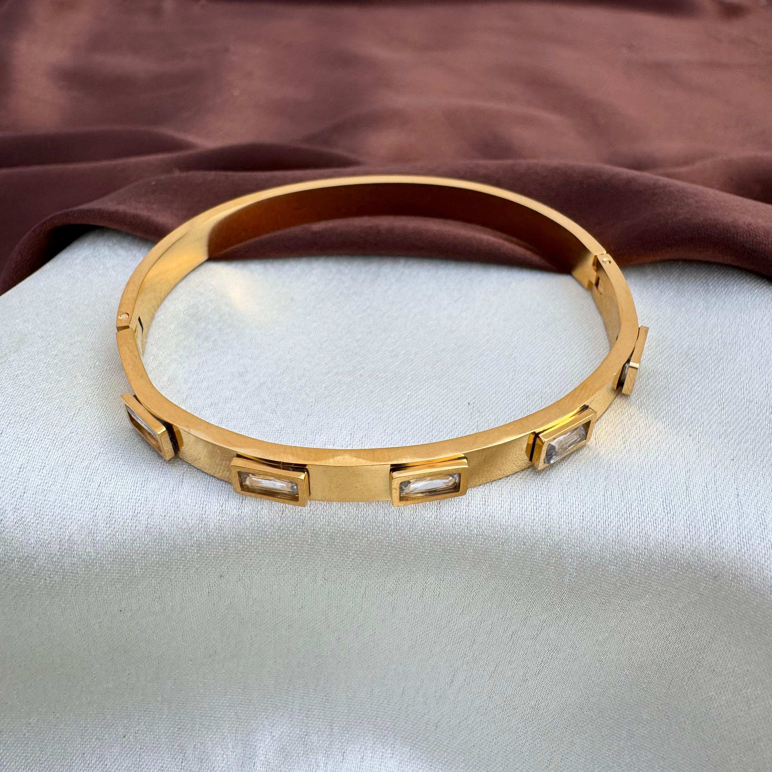 TFC Size 2.6 Serenade Glow Gold Plated Bangle Bracelet