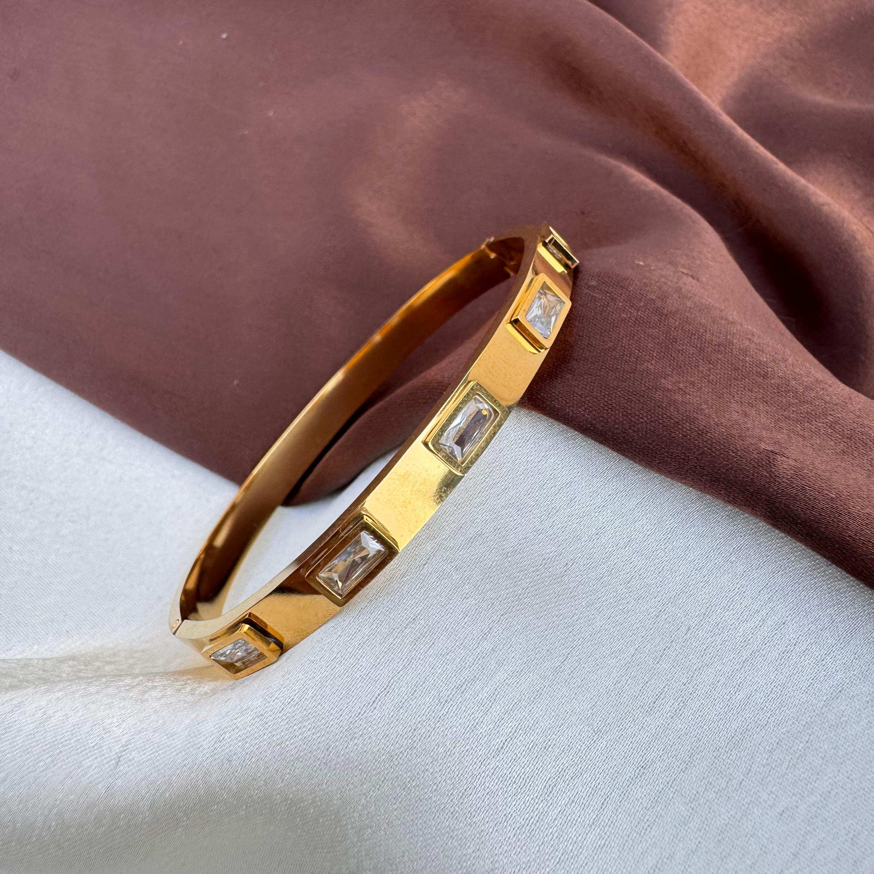 TFC Size 2.6 Serenade Glow Gold Plated Bangle Bracelet