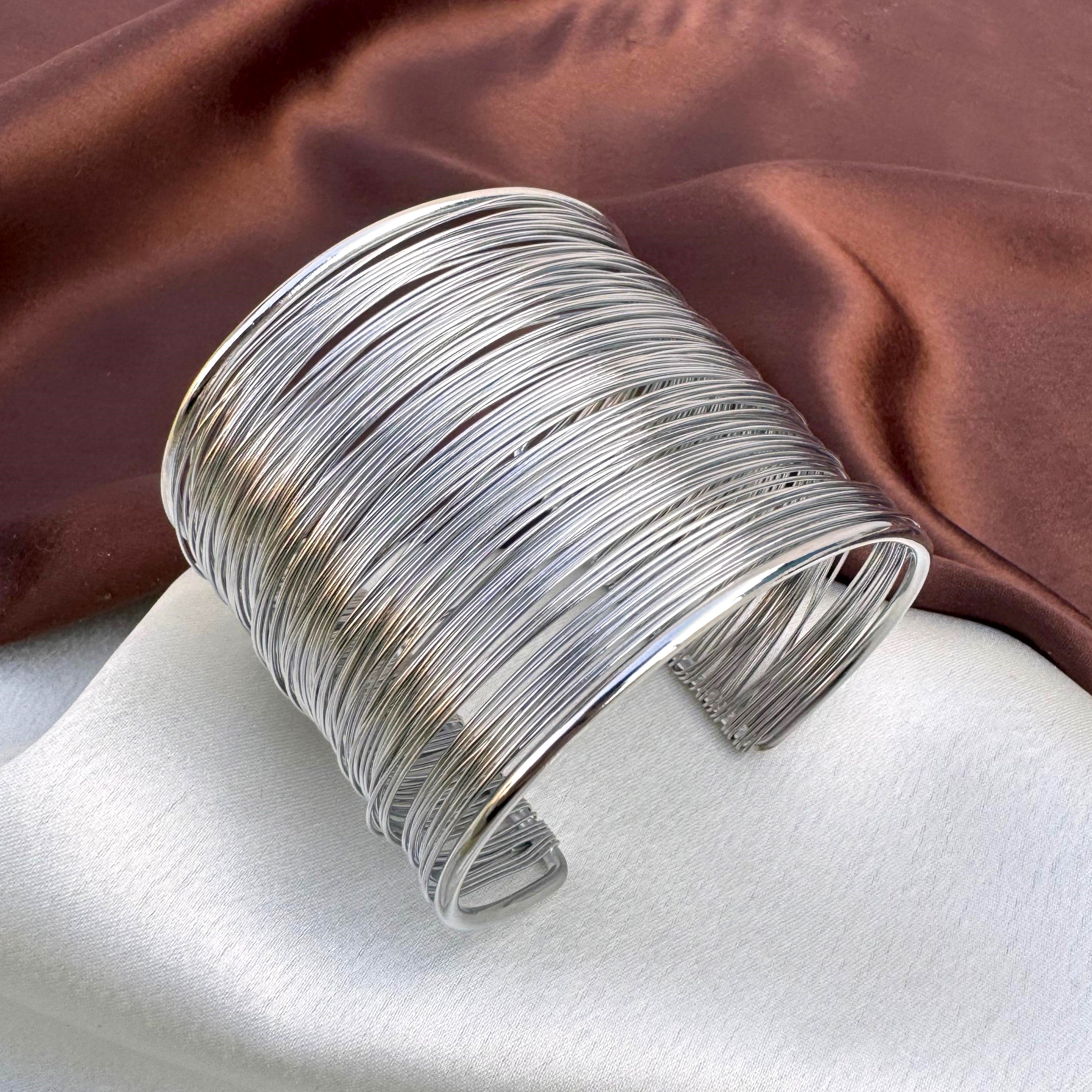 TFC Wave Silver Plated Cuff Bracelet