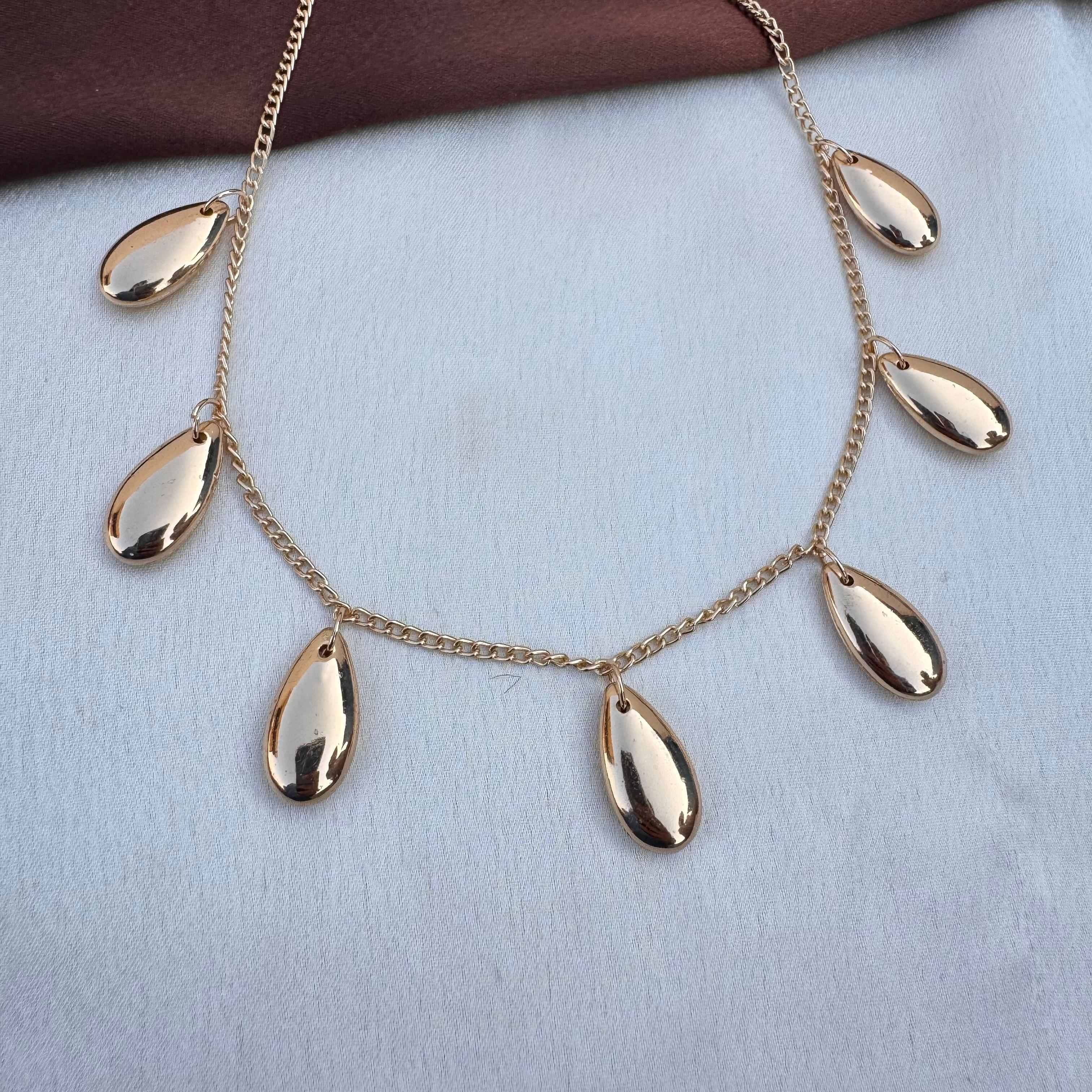 TFC Drop Charm Gold Plated Necklace