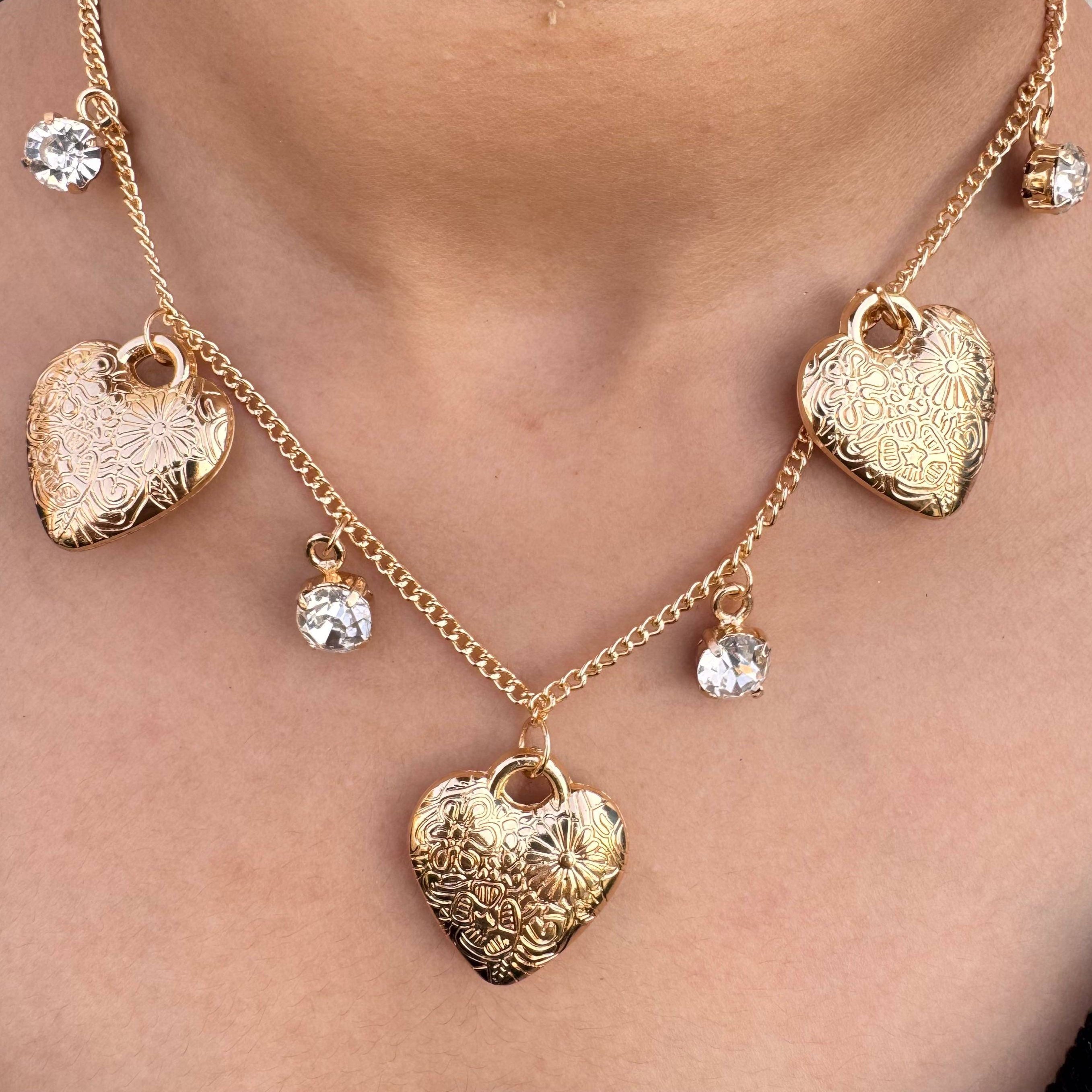 TFC Diamond Heart Gold Plated Necklace