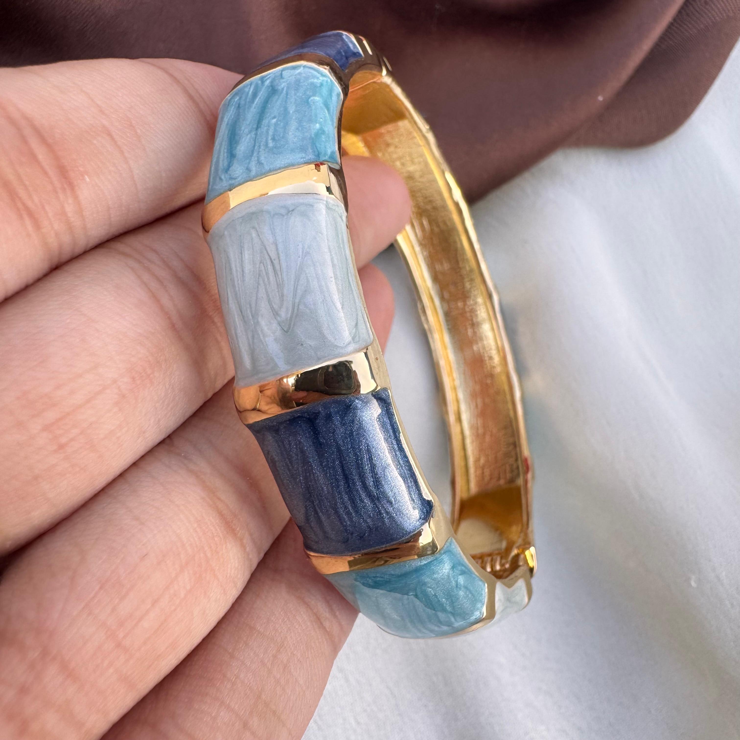 TFC Size 2.6 Sky Hues Gold Plated Bracelet Bangle