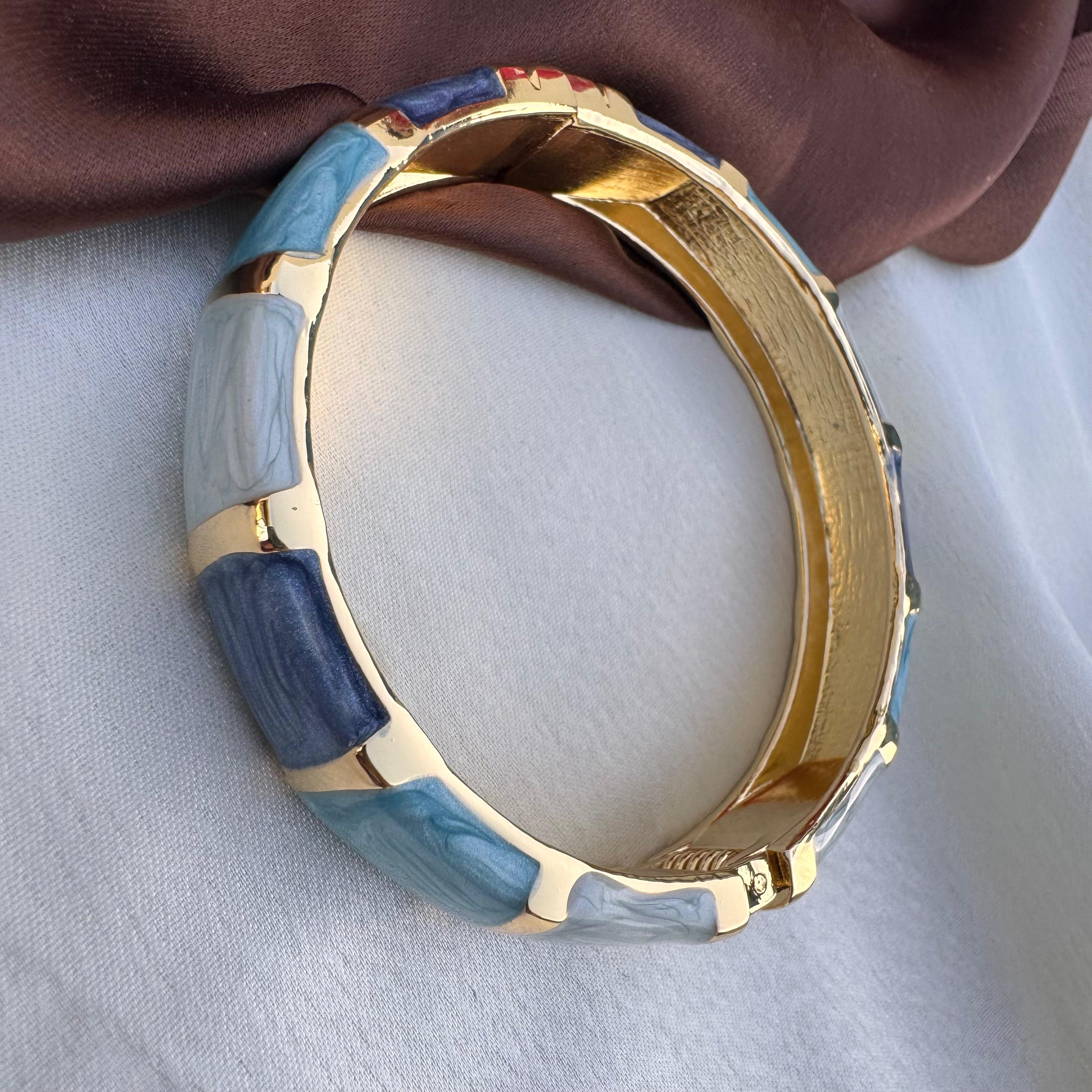 TFC Size 2.6 Sky Hues Gold Plated Bracelet Bangle