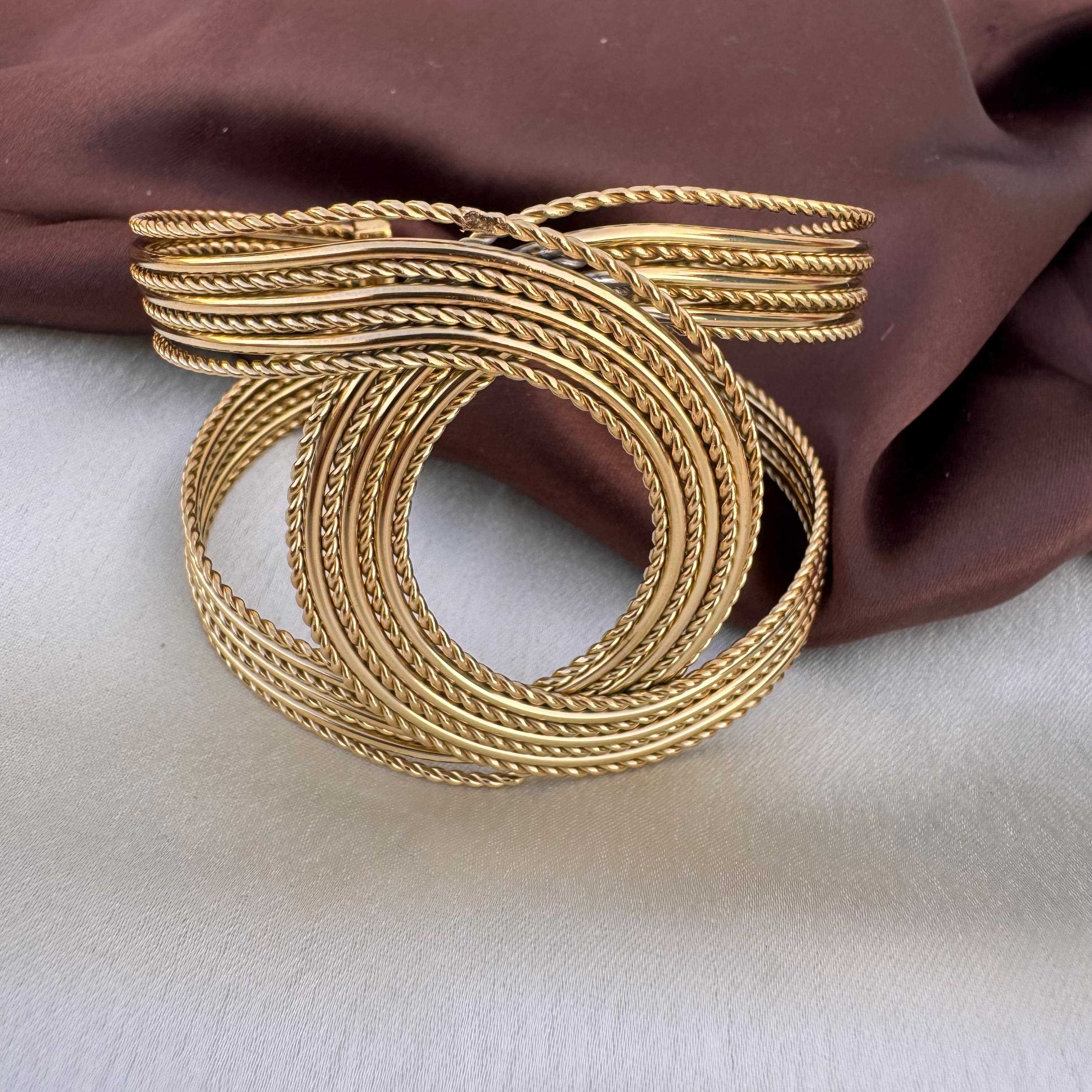 TFC Fierce Loop Gold Plated Cuff Bracelet