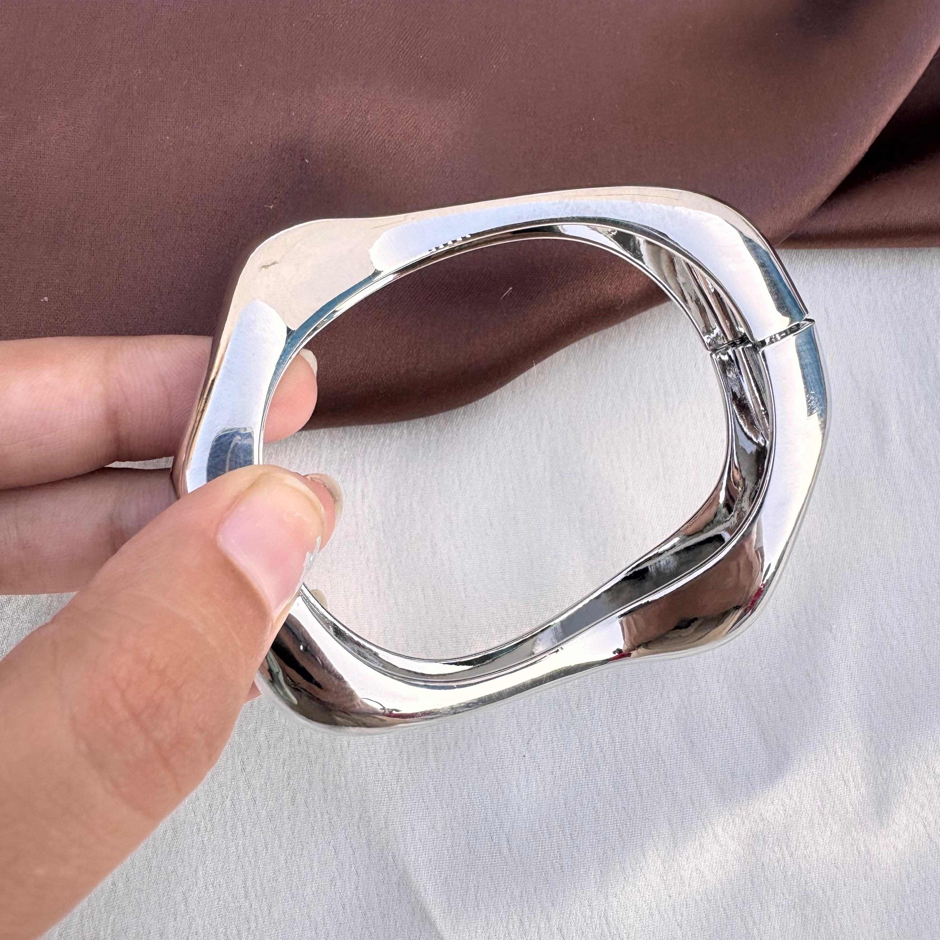 TFC Size 2.6 Dominance Brace Silver Plated Bracelet Bangle