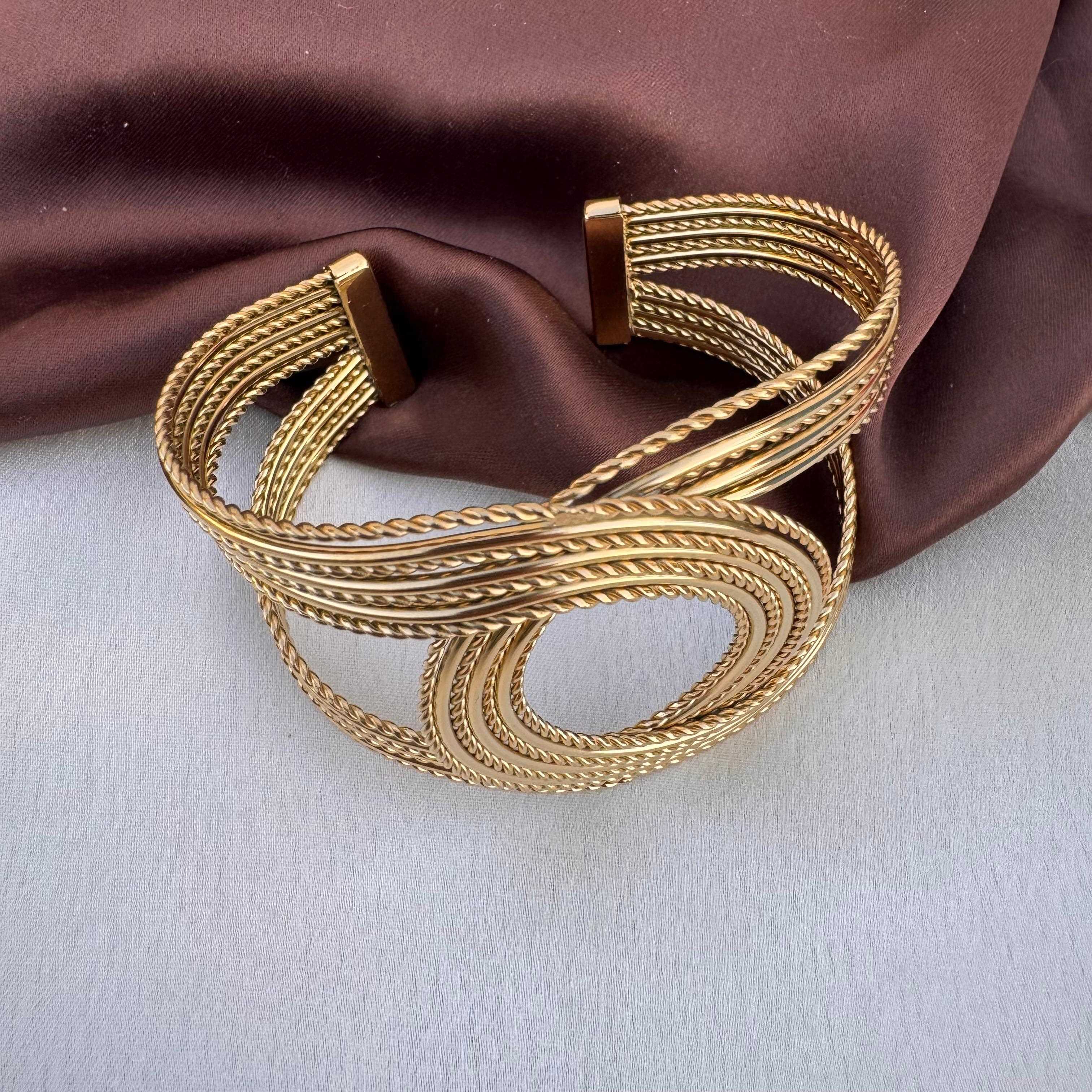 TFC Fierce Loop Gold Plated Cuff Bracelet