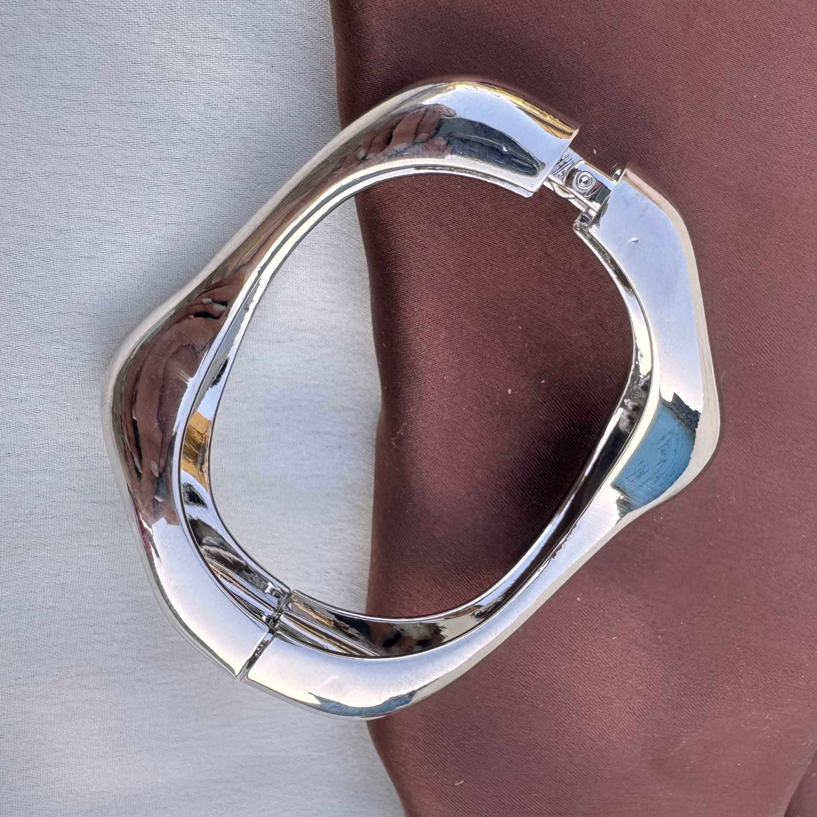 TFC Size 2.6 Dominance Brace Silver Plated Bracelet Bangle