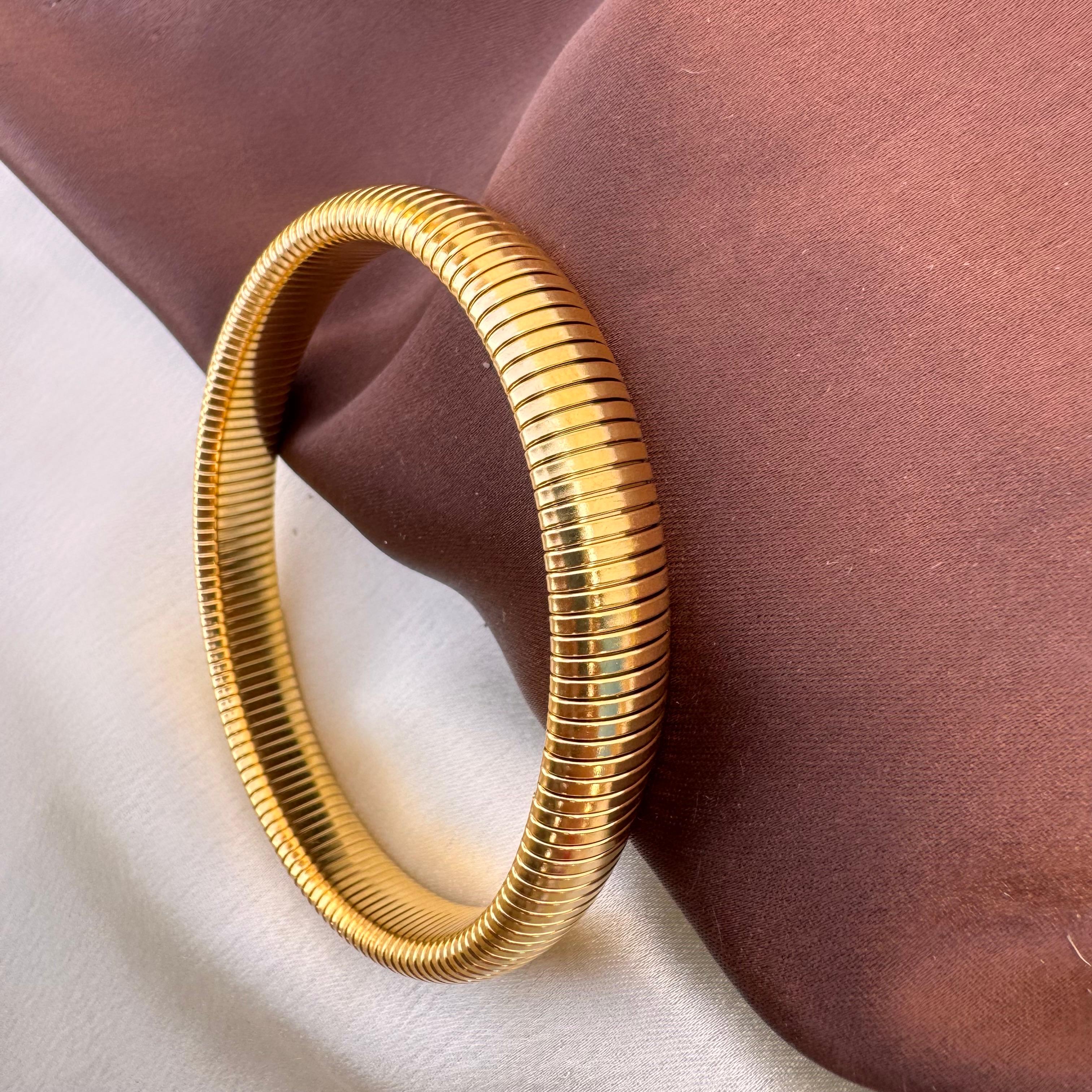 TFC Size 2.6 Love Brace Gold Plated Bangle Bracelet