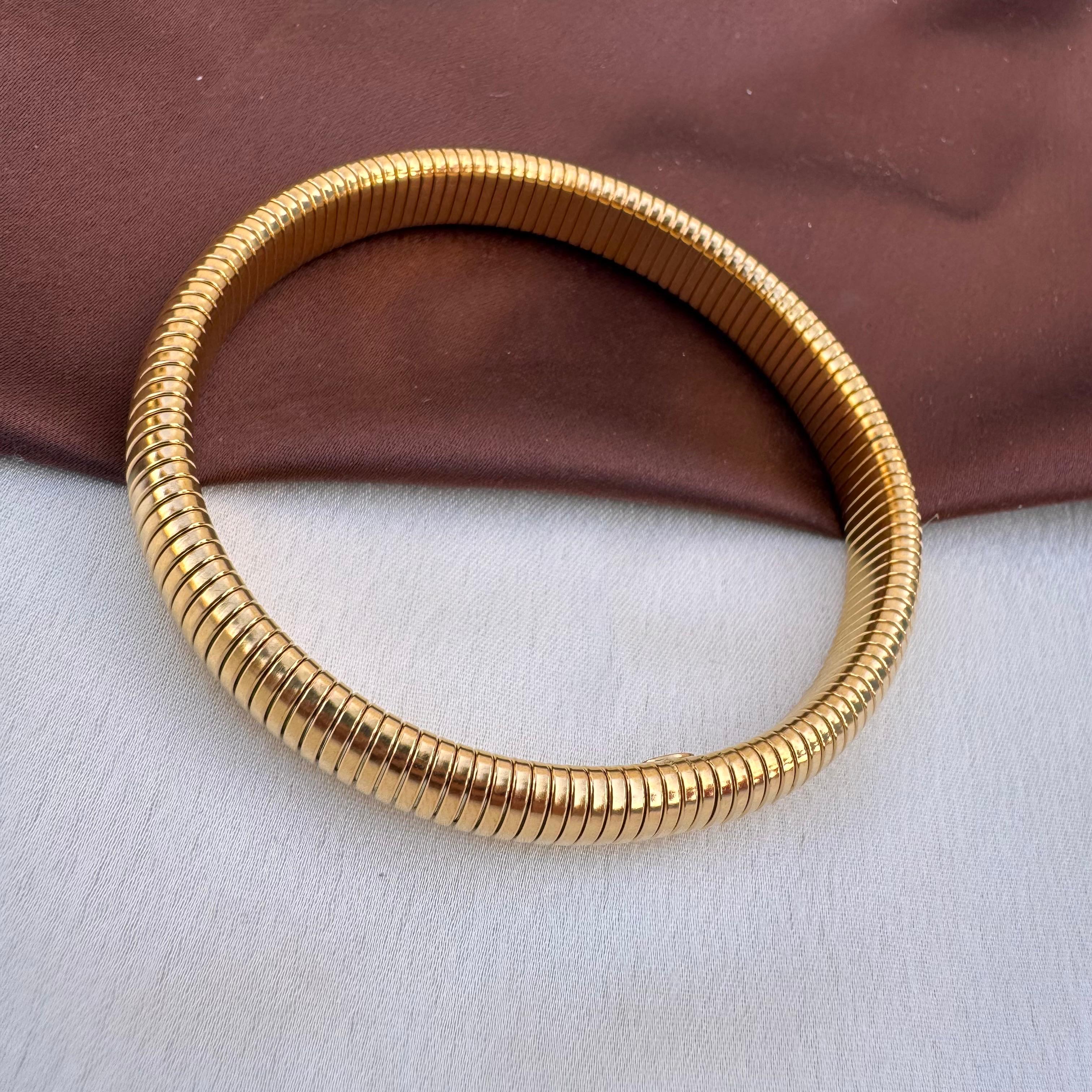 TFC Size 2.6 Love Brace Gold Plated Bangle Bracelet