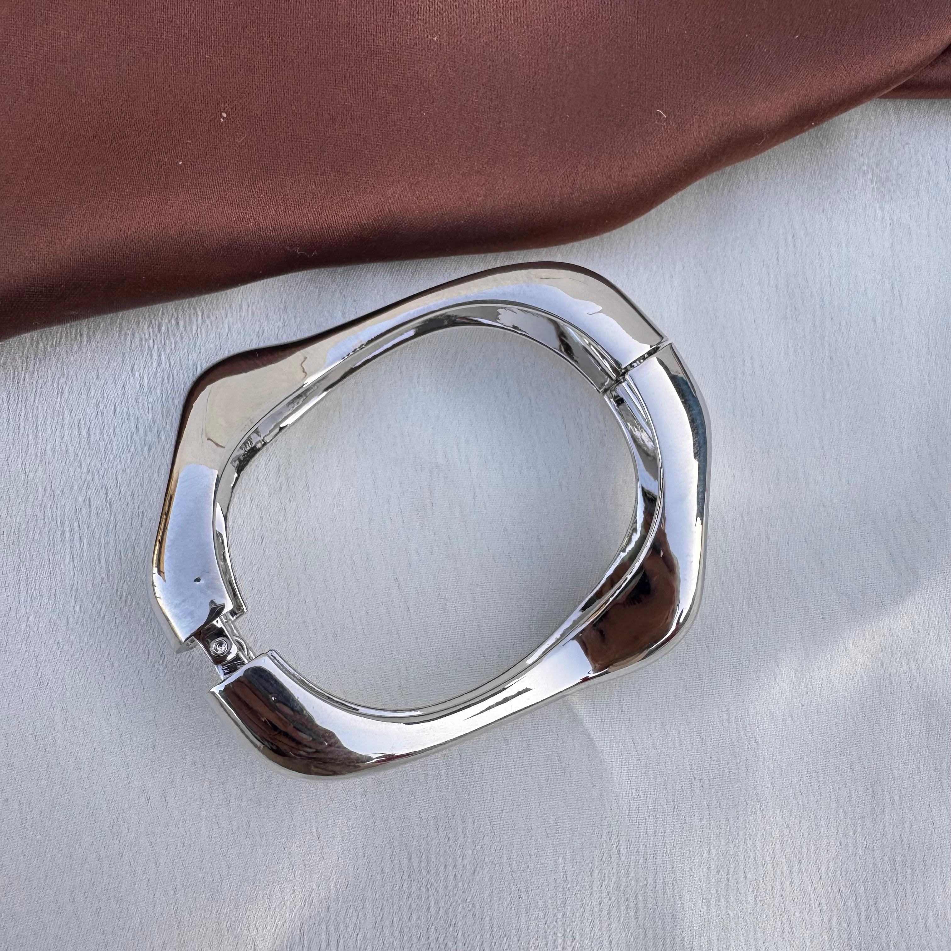 TFC Size 2.6 Dominance Brace Silver Plated Bracelet Bangle