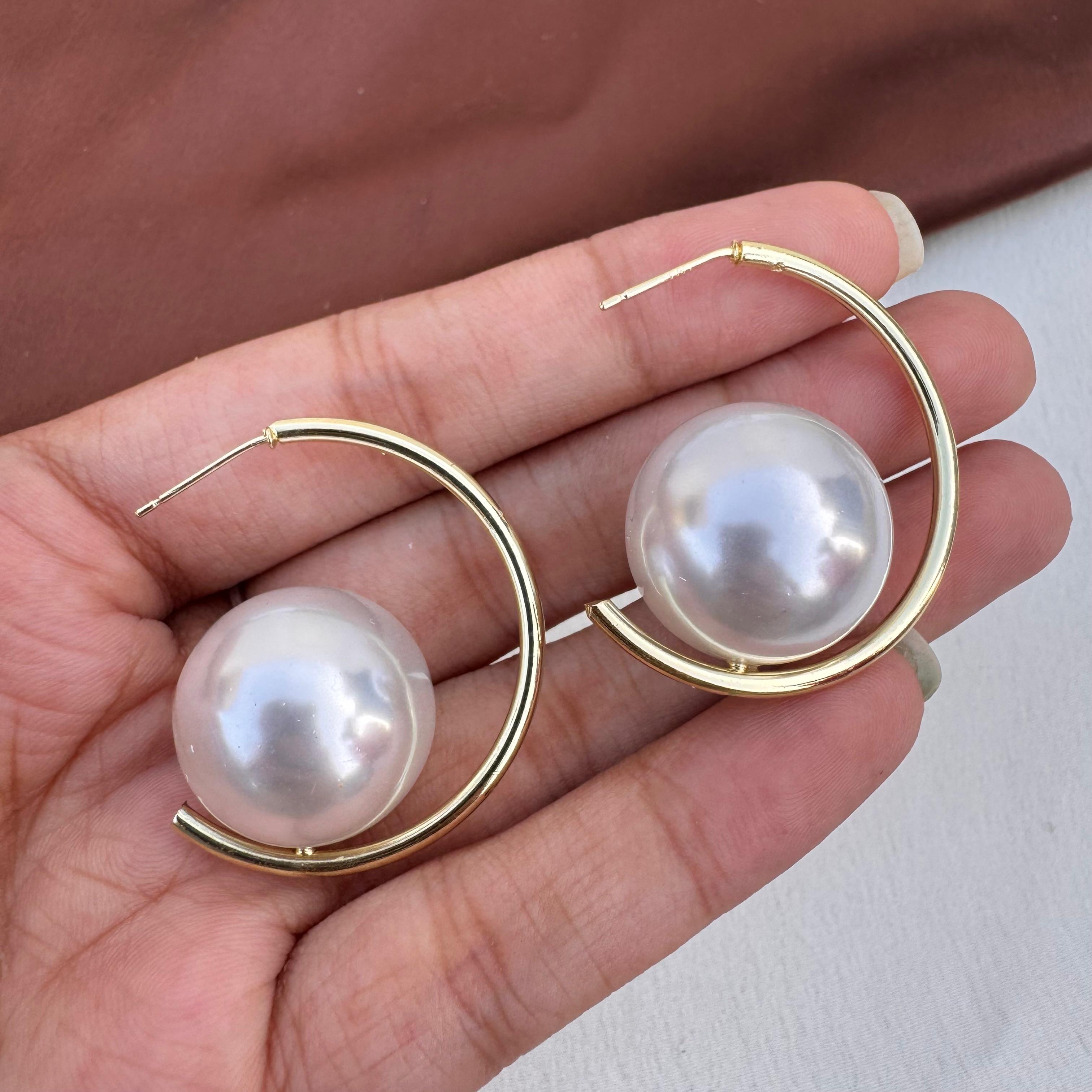 TFC Eid Ka Chand Gold Plated Hoop Earrings