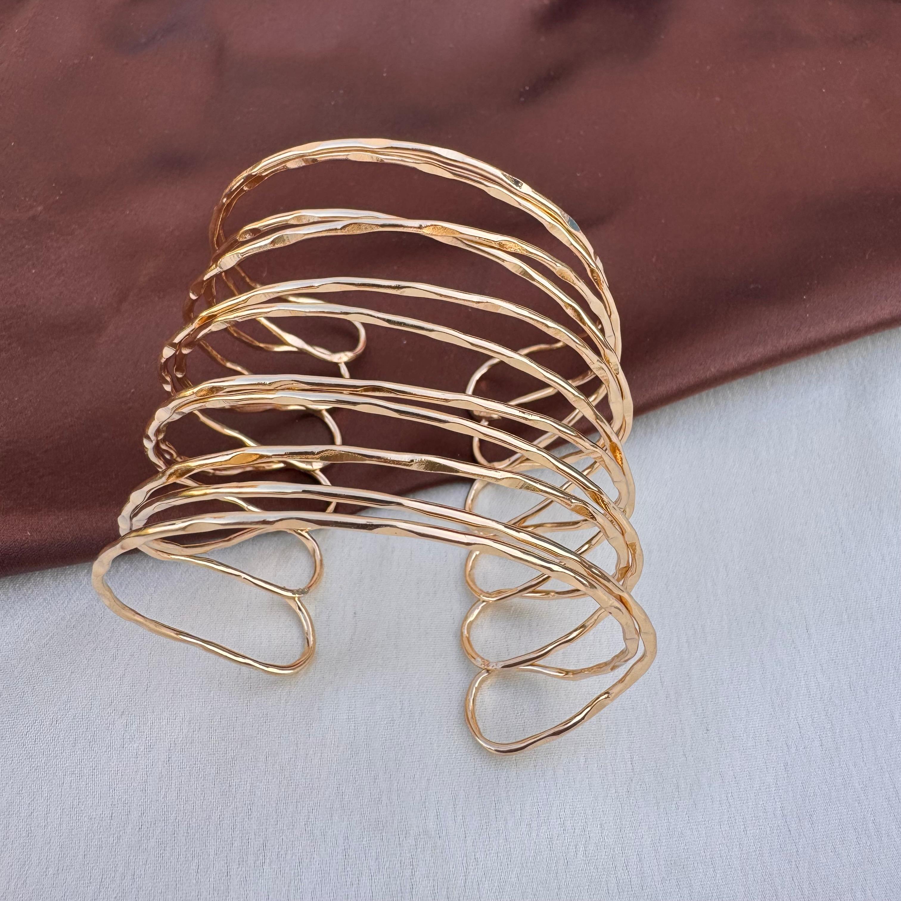 TFC Delicate Stream Gold Plated Cuff Bracelet