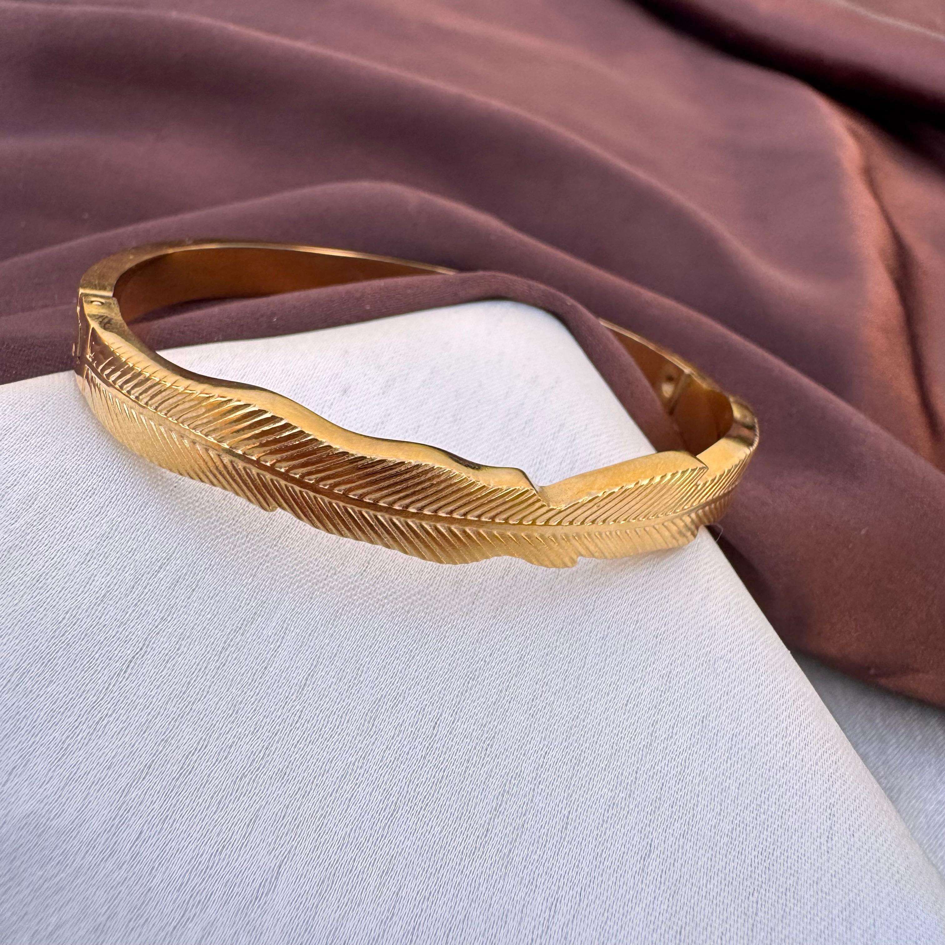 TFC Size 2.6 LuxeLine Gold Plated Bangle Bracelet